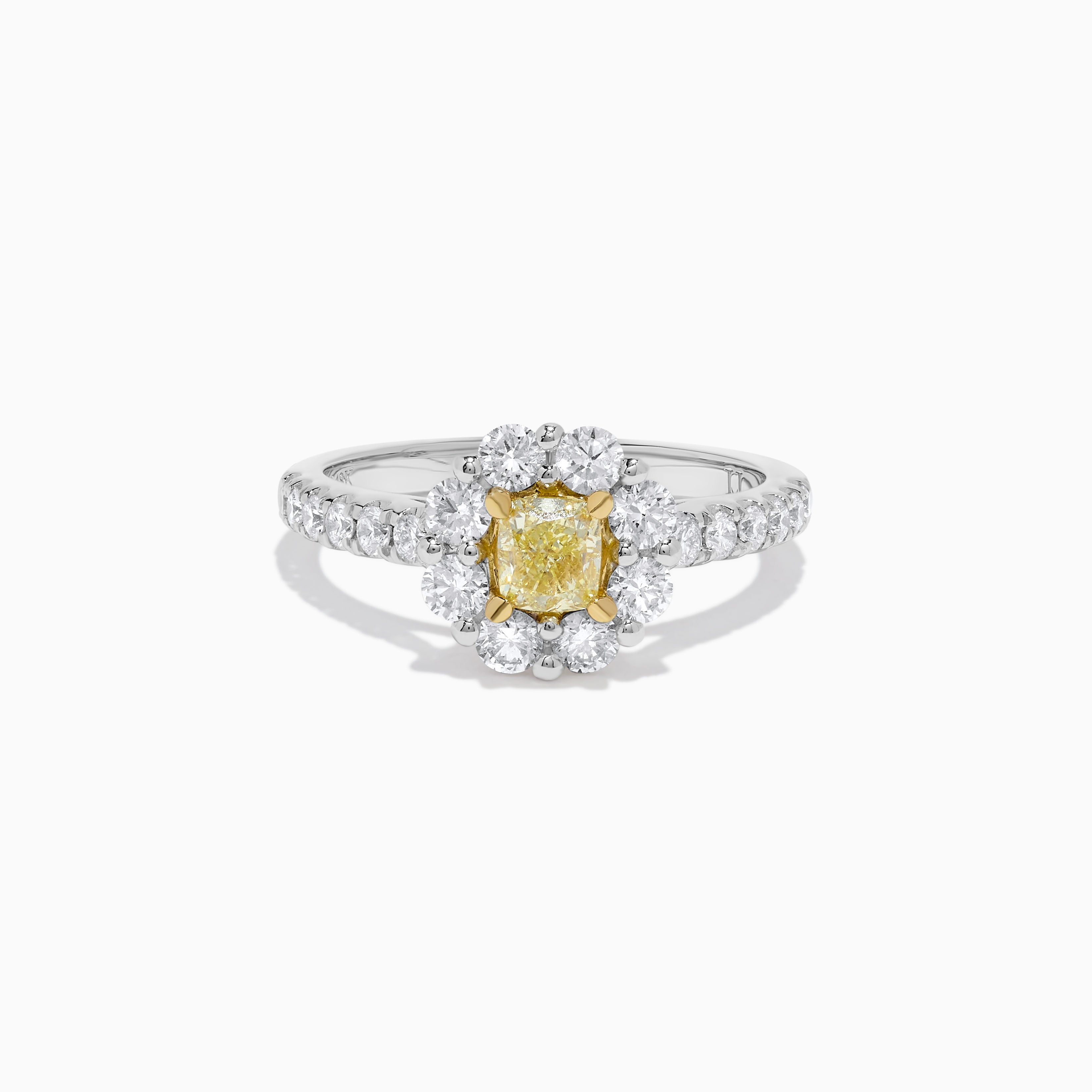 Yellow Cushion Cut Diamond Ring JR01002P