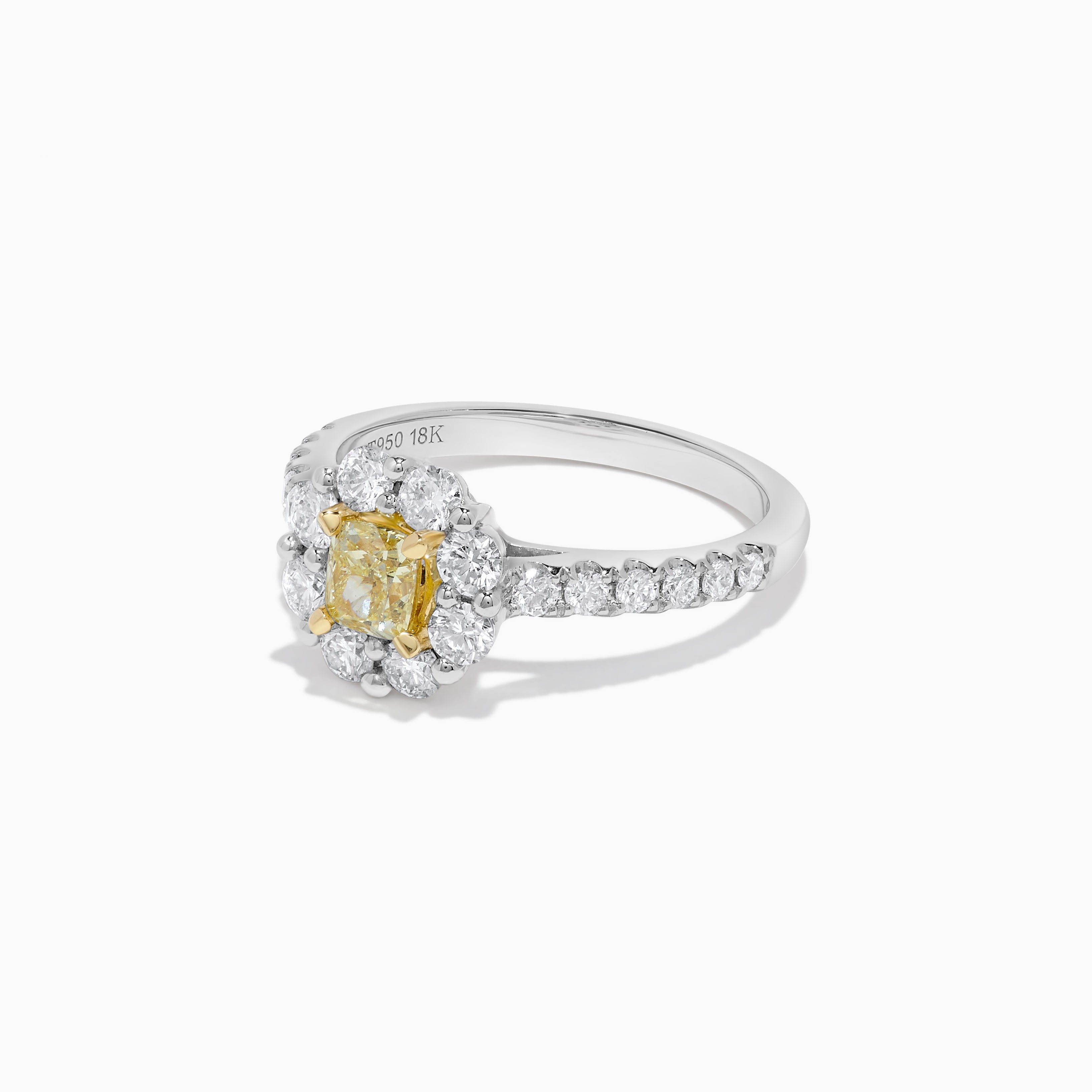 Yellow Cushion Cut Diamond Ring JR01002P