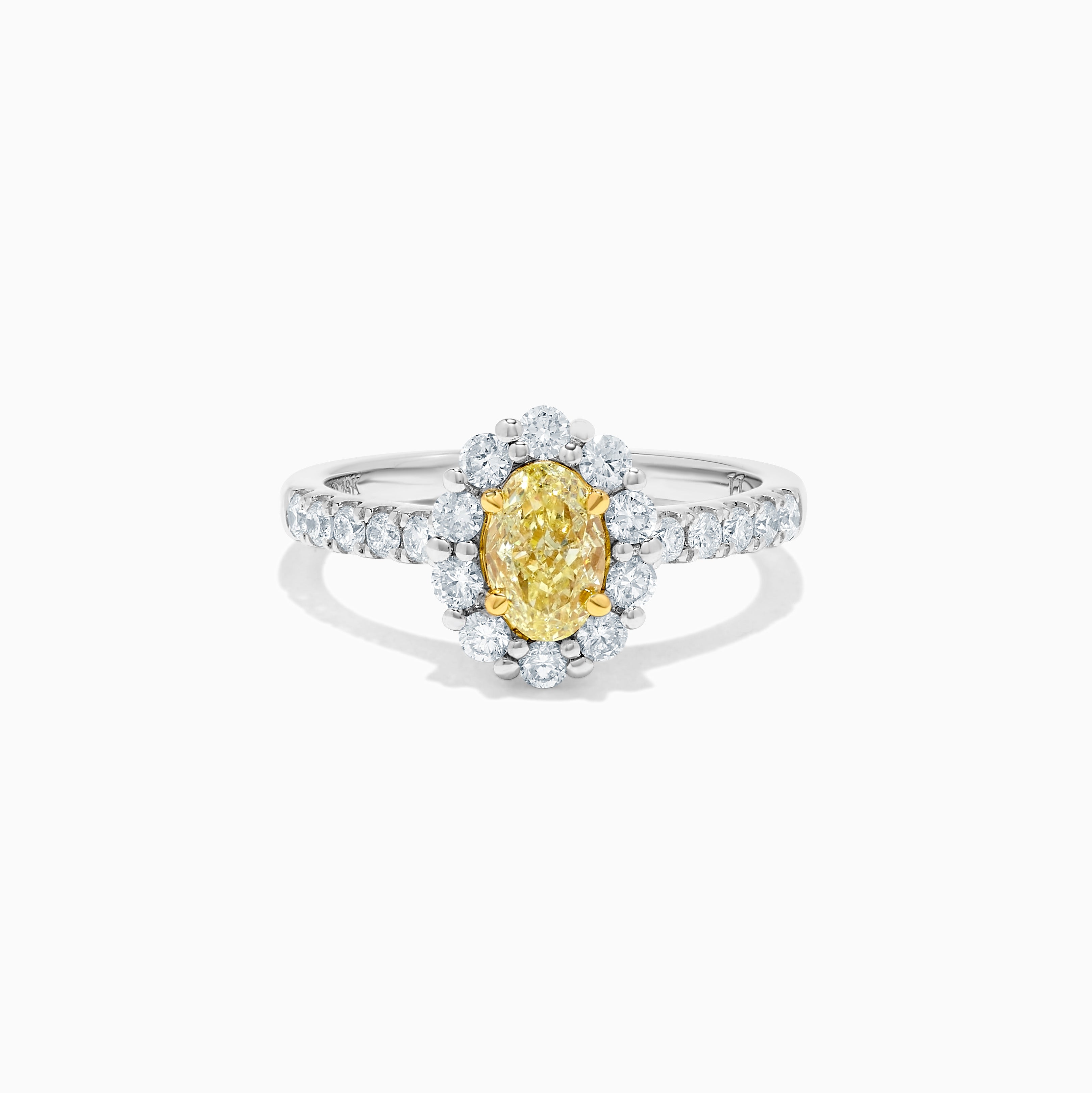 Yellow Oval & White Diamond Ring JR01003PB