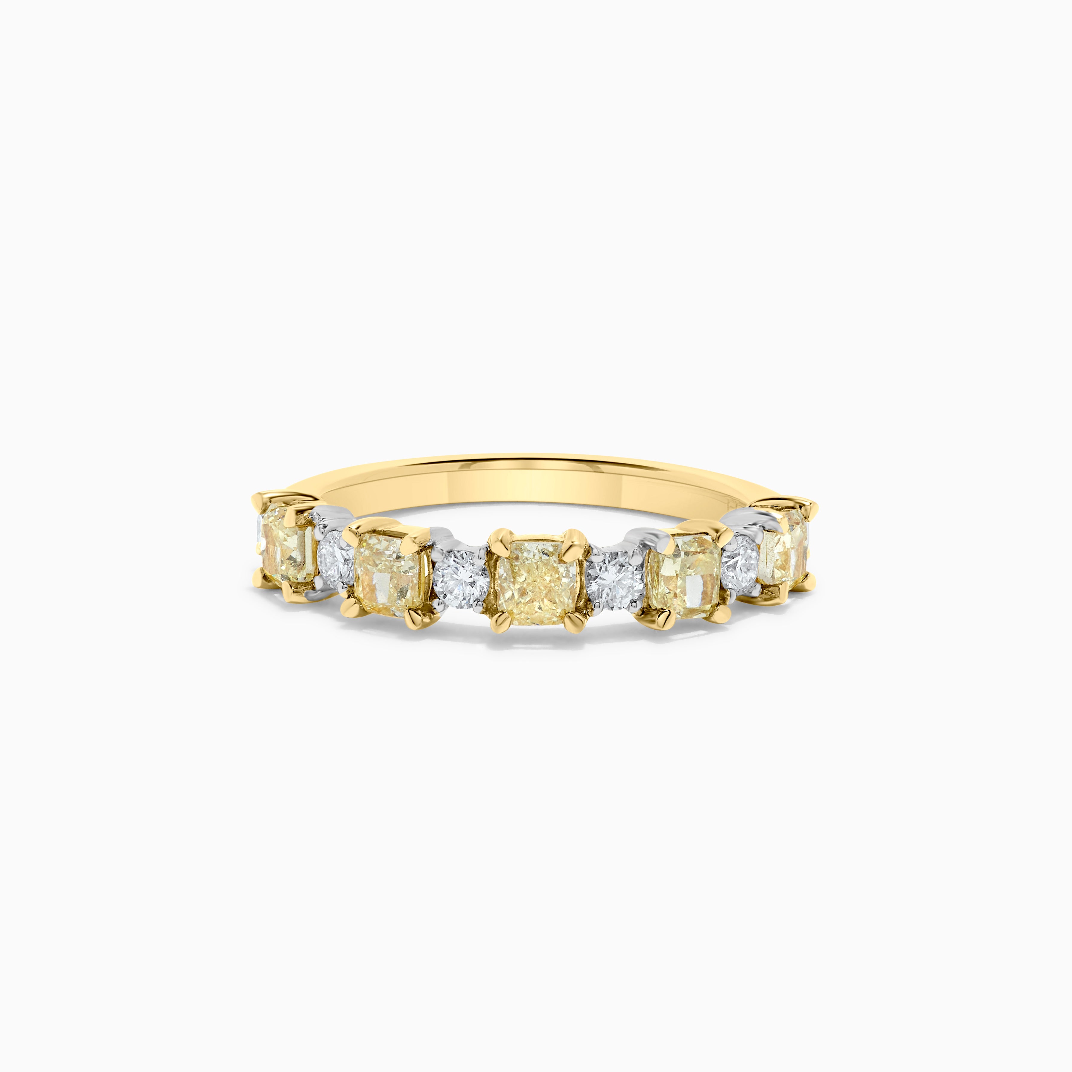 Yellow Radiant & White Diamond Band JR01007P
