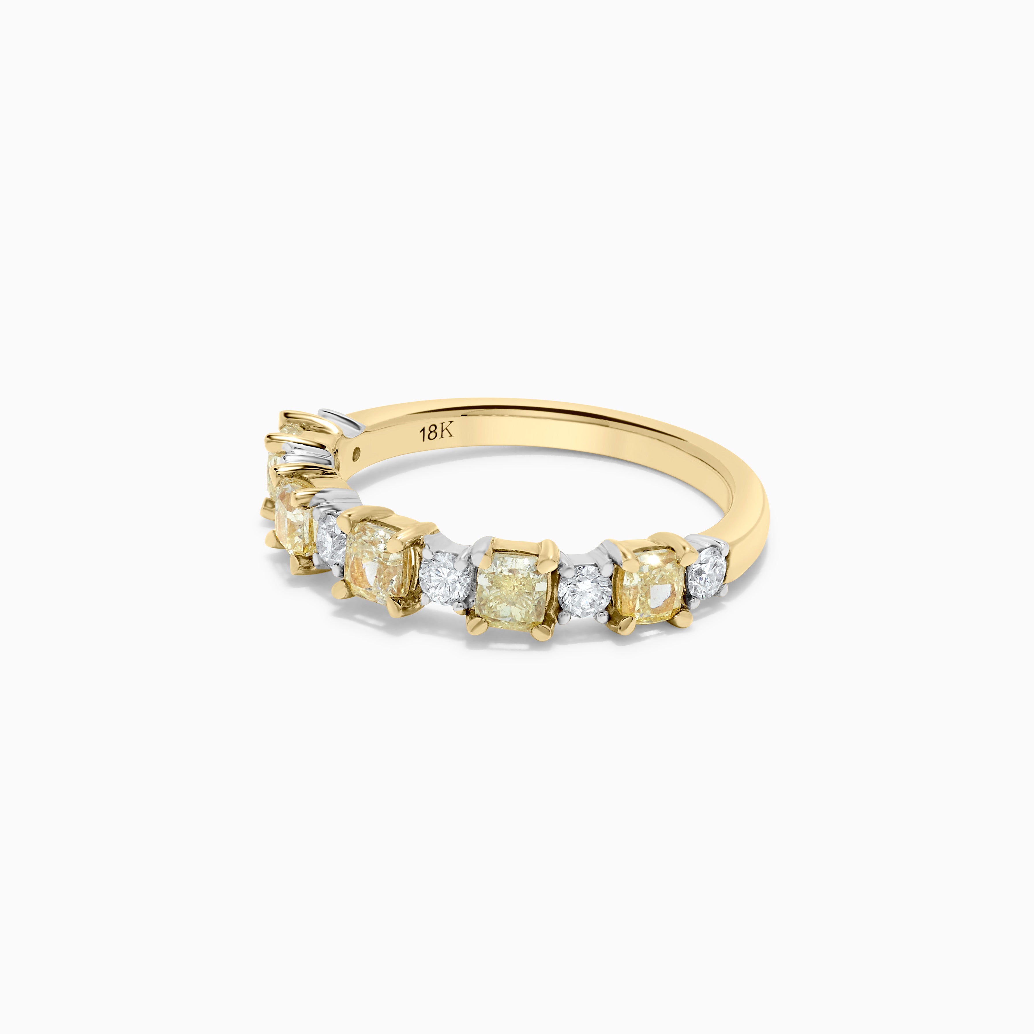 Yellow Radiant & White Diamond Band JR01007P