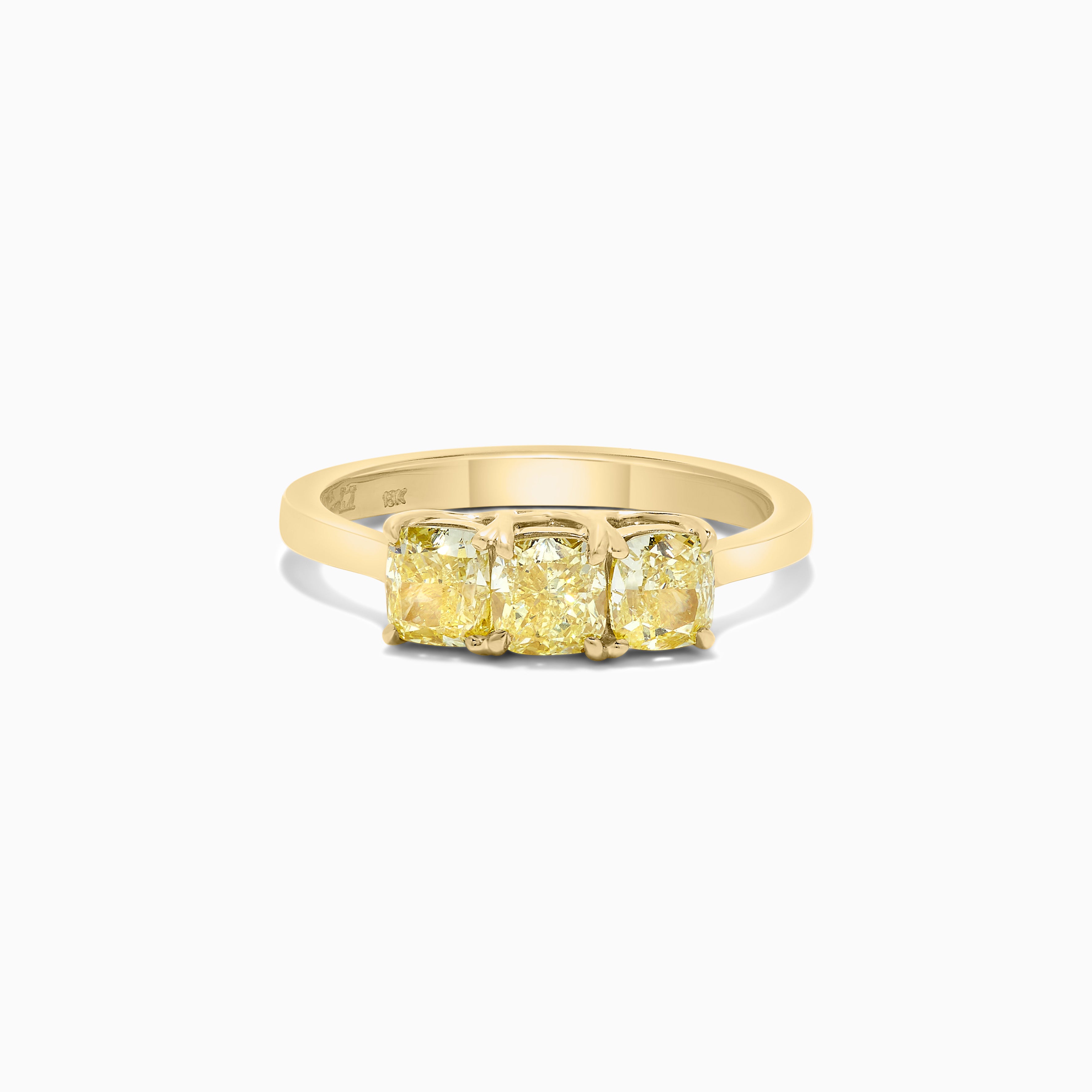 Yellow Cushion Diamond Wedding Band JR01110X