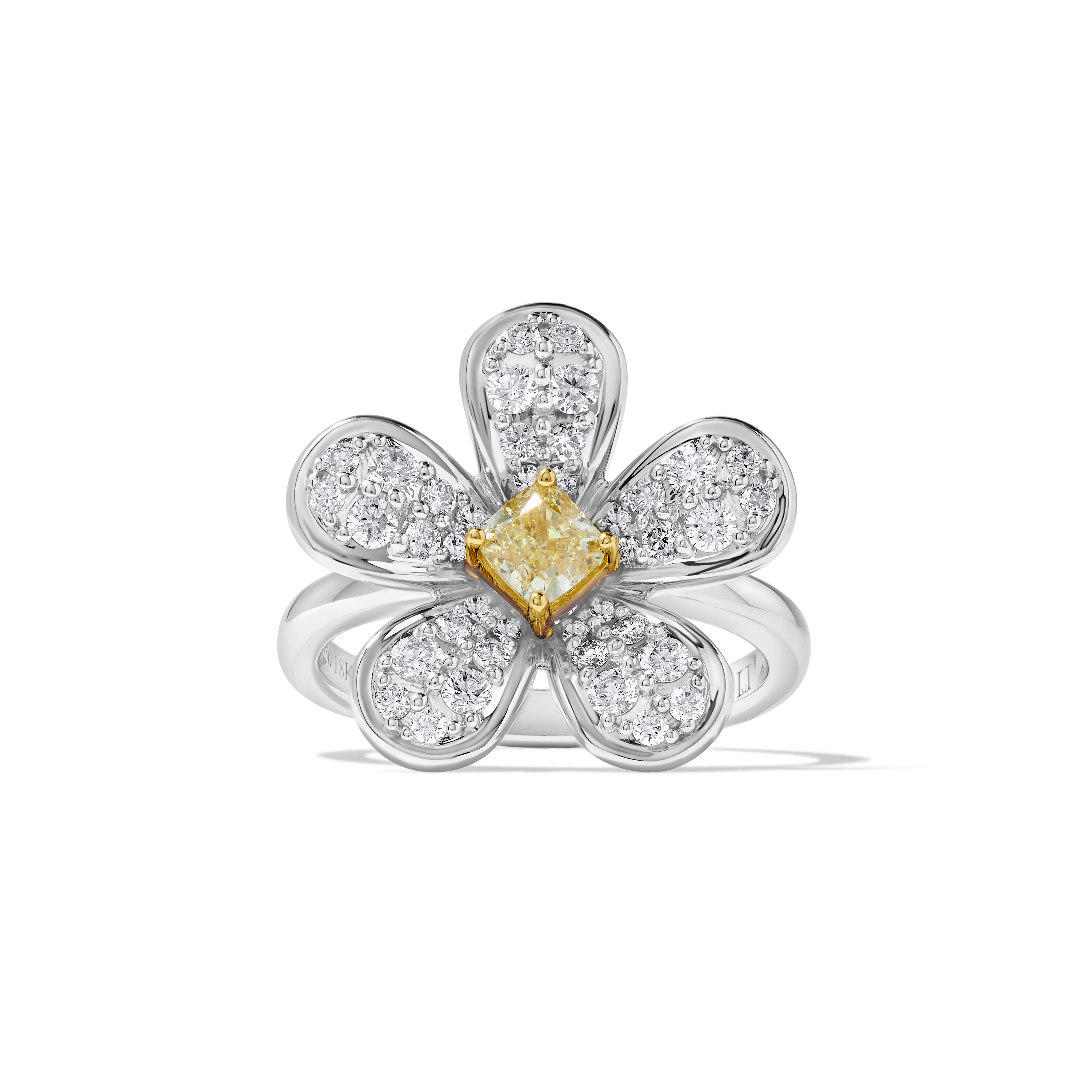 Yellow Cushion Diamond Ring JR01146P