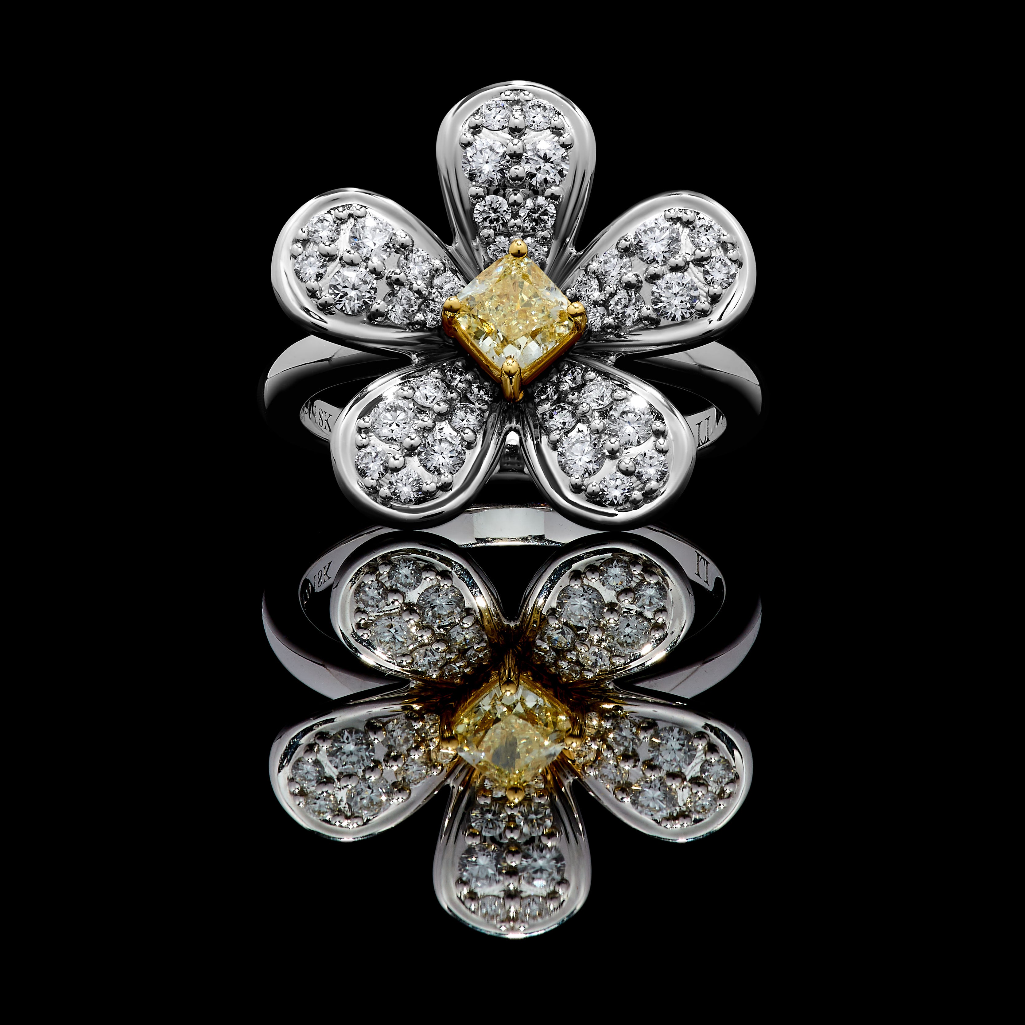 Yellow Cushion Diamond Ring JR01146P