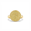 Natural Yellow Diamond Circle Pavé Ring