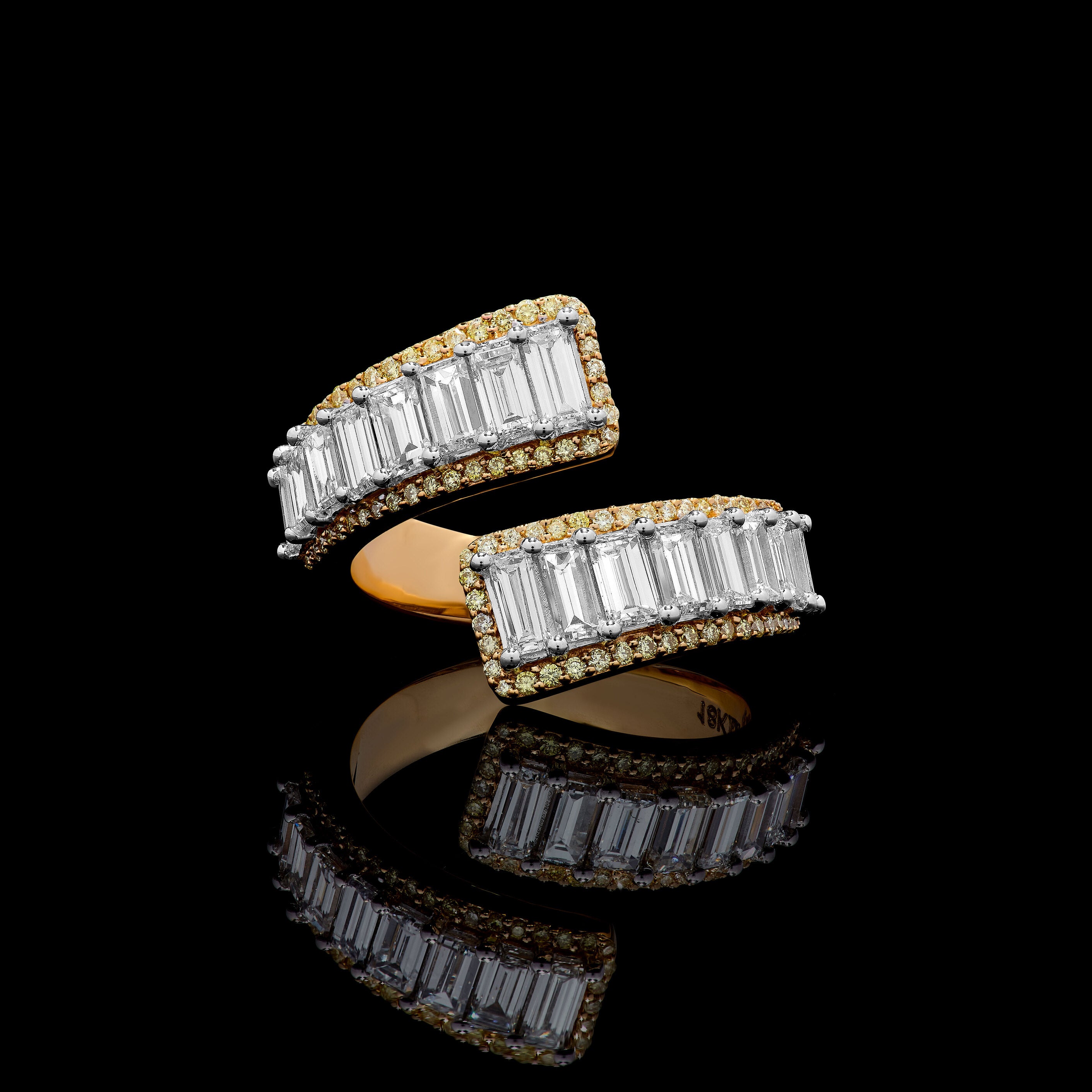 White Baguette Cut Diamond Band JR01234X