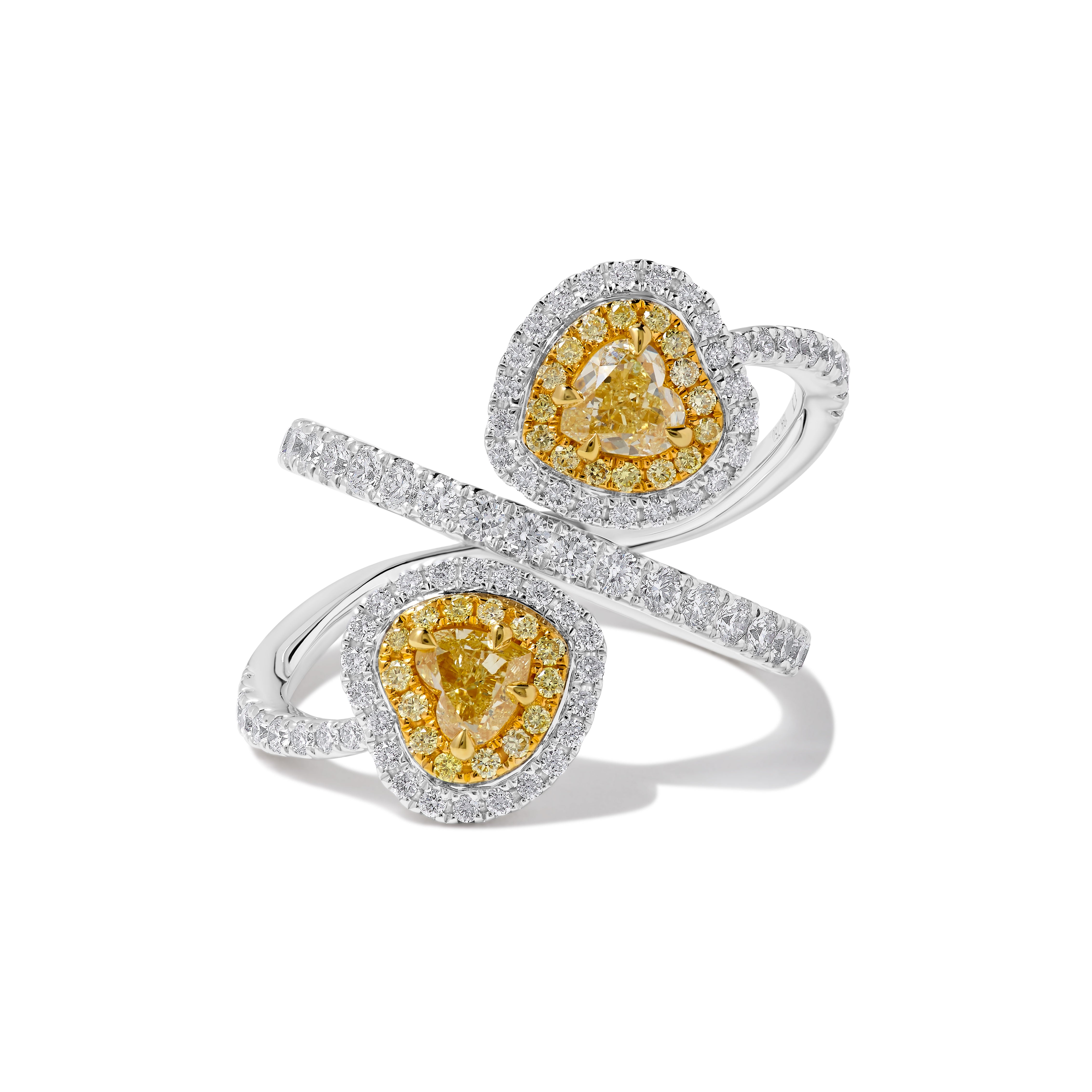 GIA Yellow Heart Cut Diamond Ring JR01238H