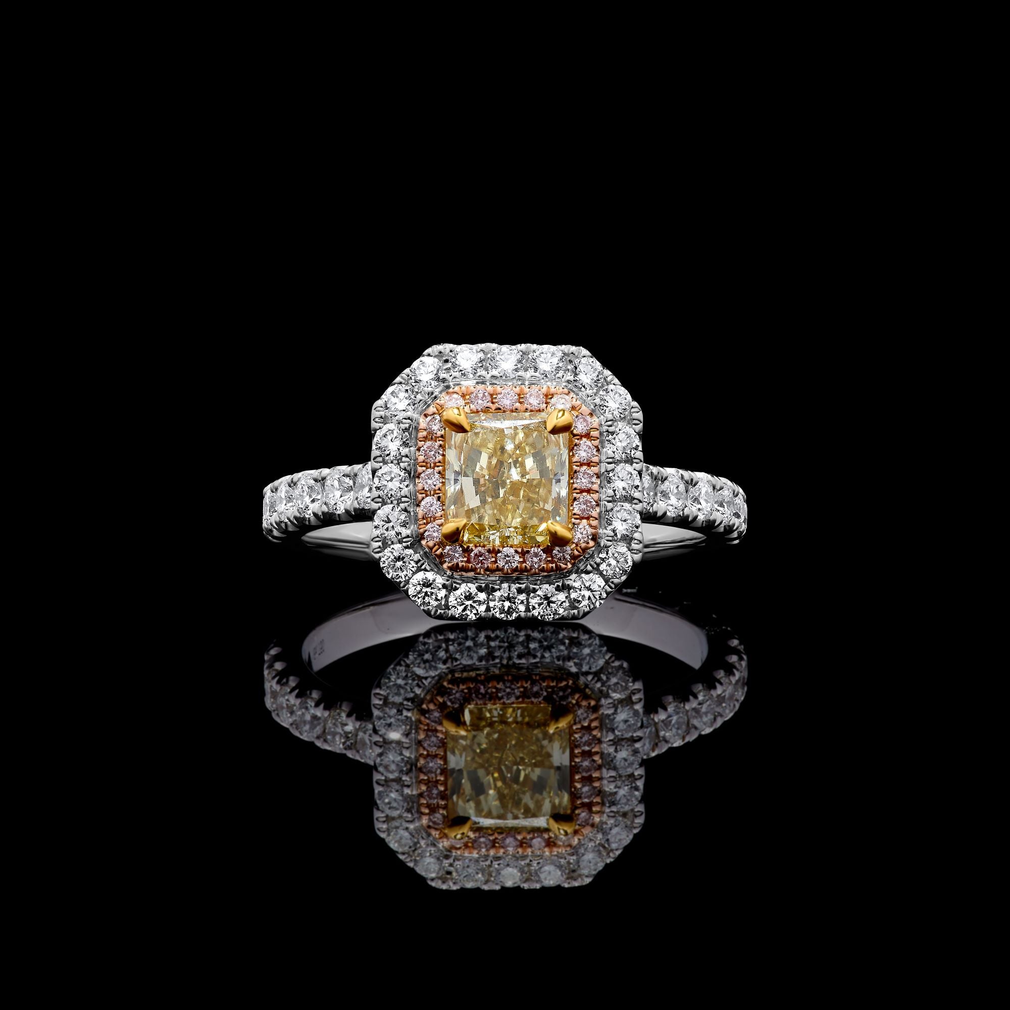 GIA Yellow Radiant Cut Diamond Ring JR01258H