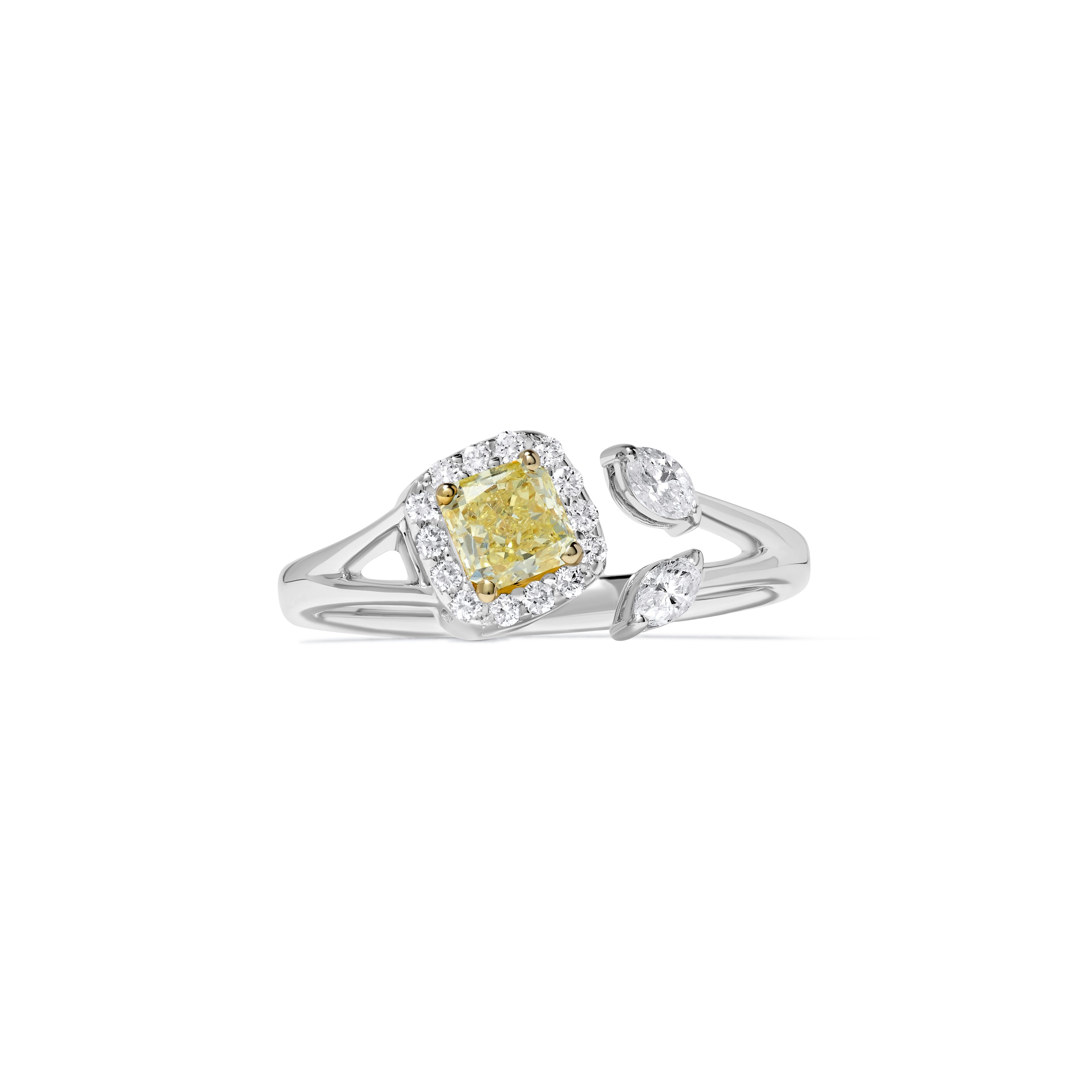 Yellow Cushion Cut Diamond Ring JR01262X