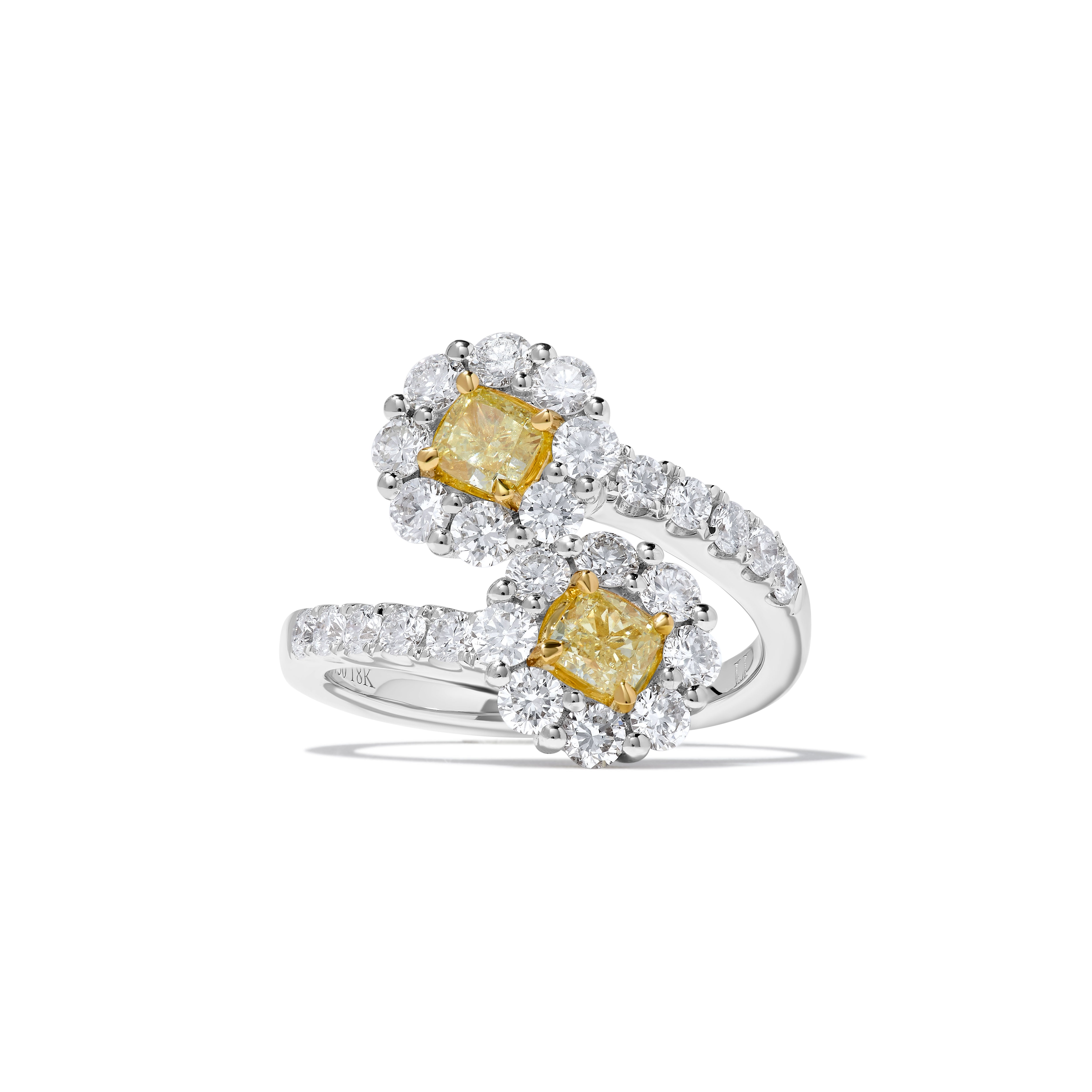 Yellow Cushion Cut Diamond Ring JR01282P