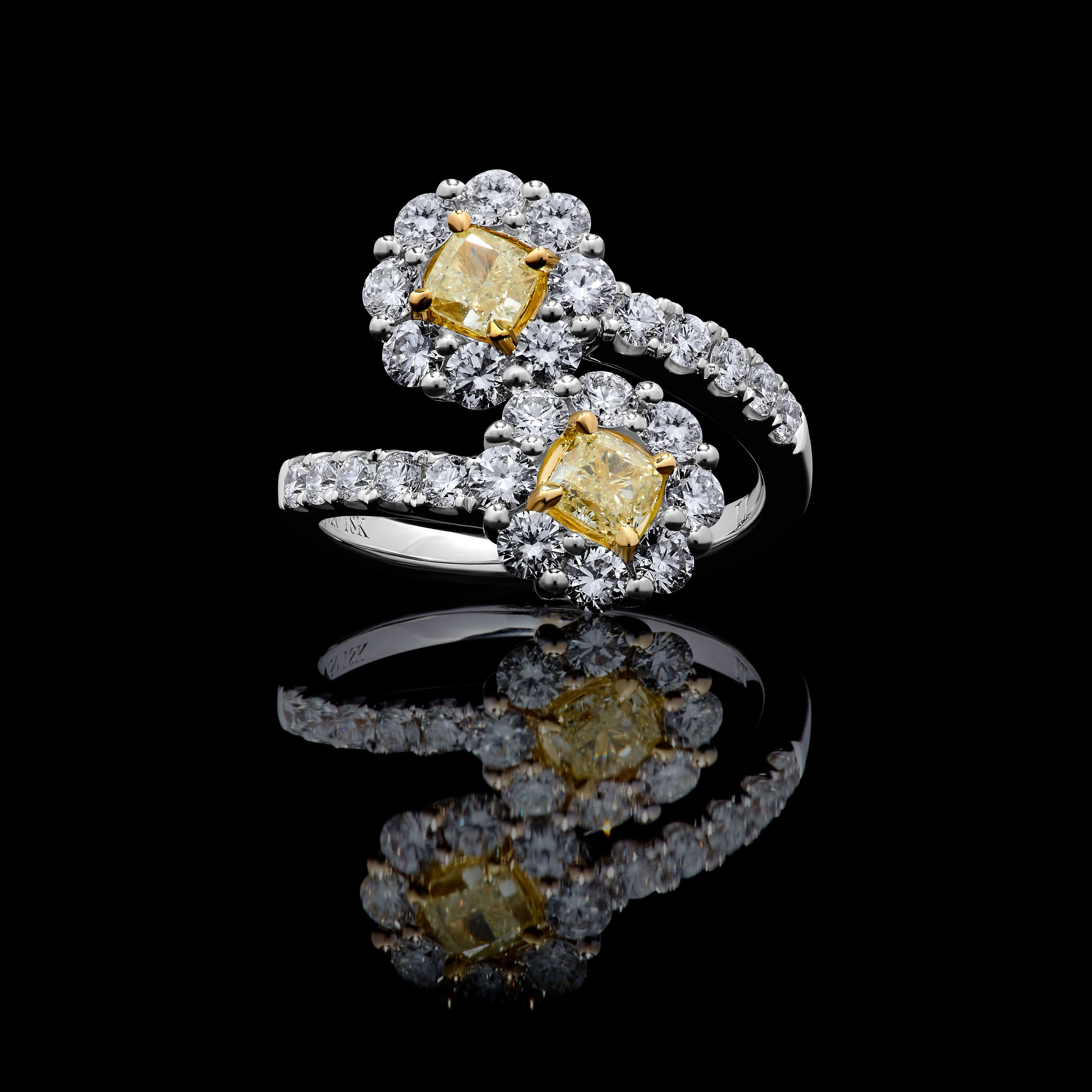 Yellow Cushion Cut Diamond Ring JR01282P