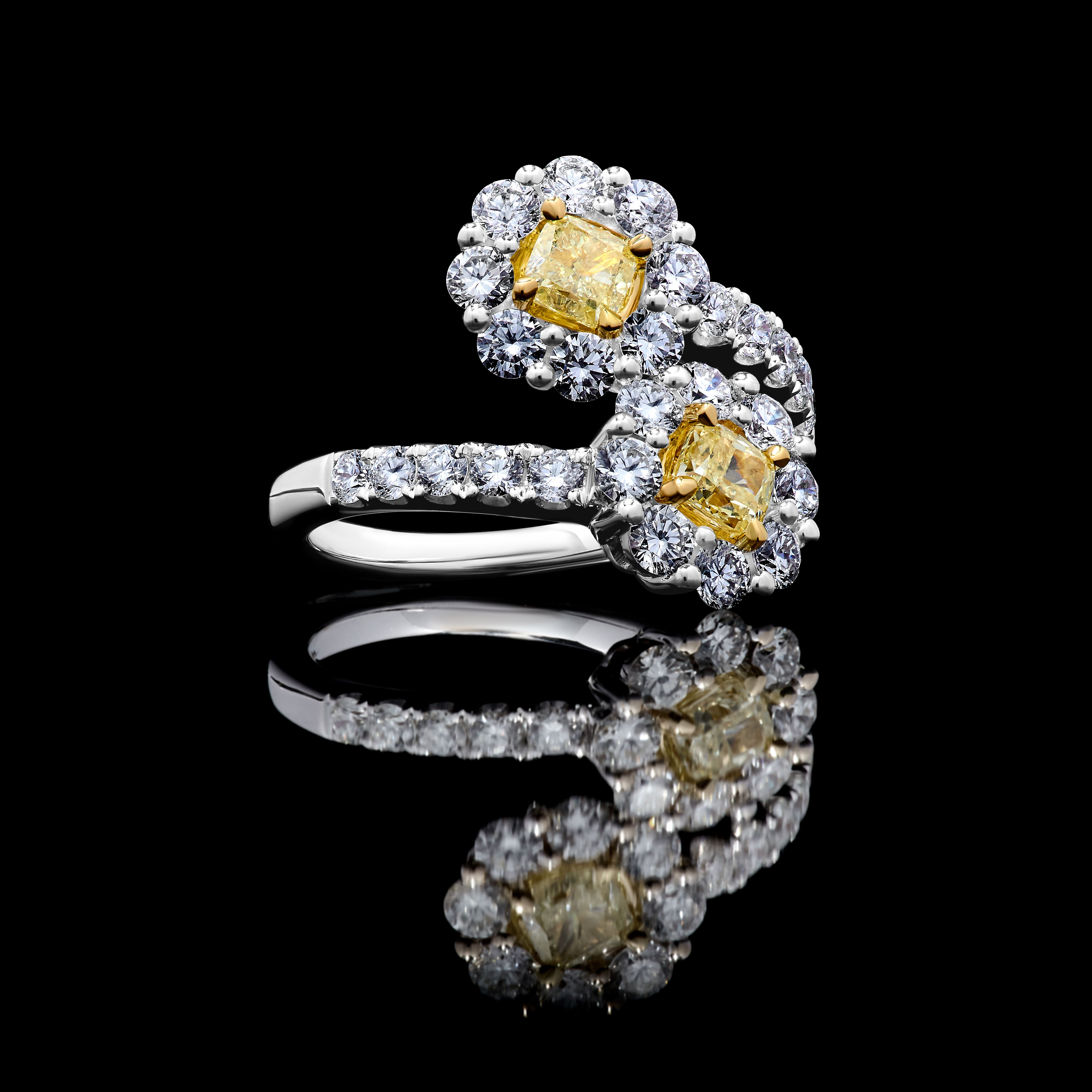 Yellow Cushion Cut Diamond Ring JR01282P