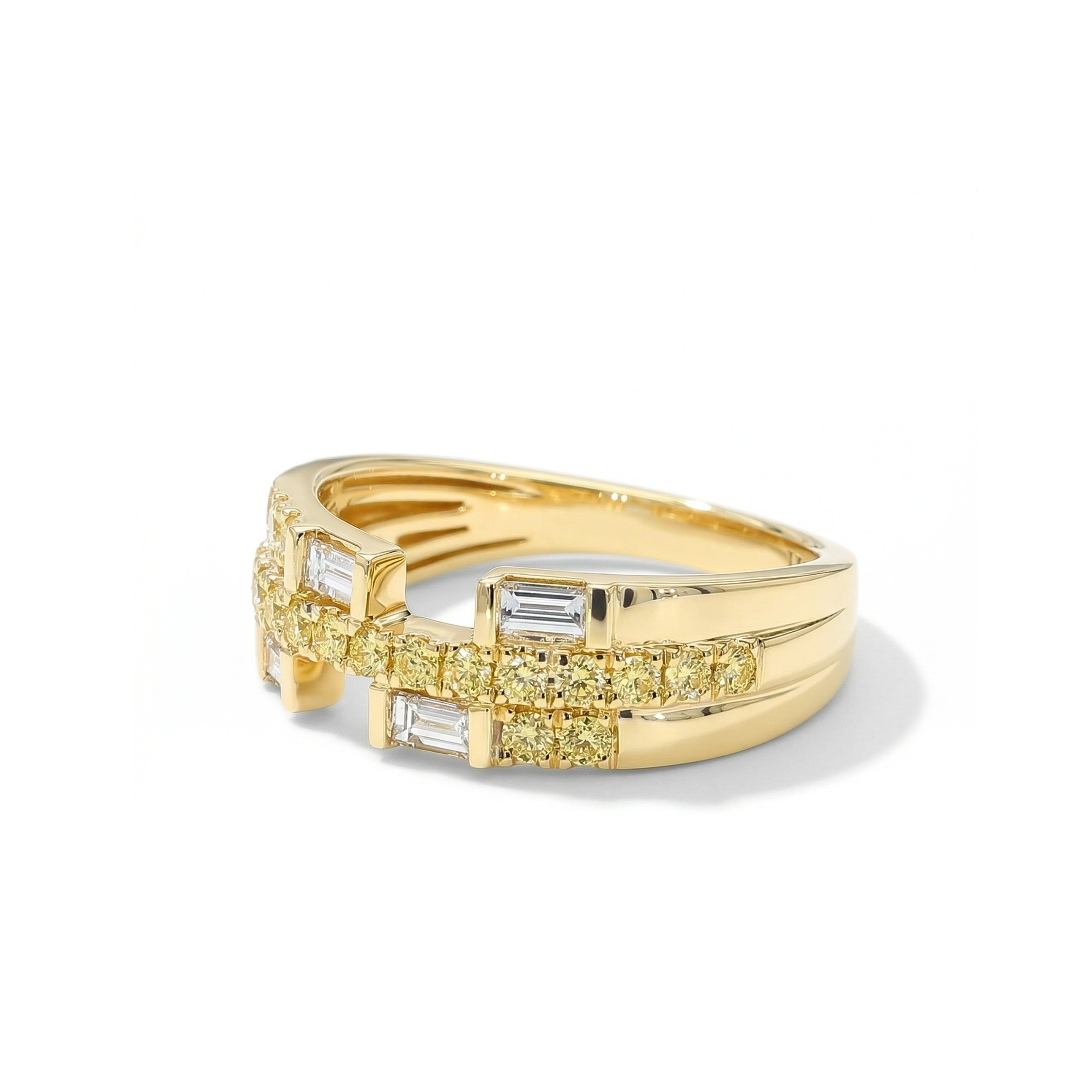 Natural White Baguette Diamond Band
