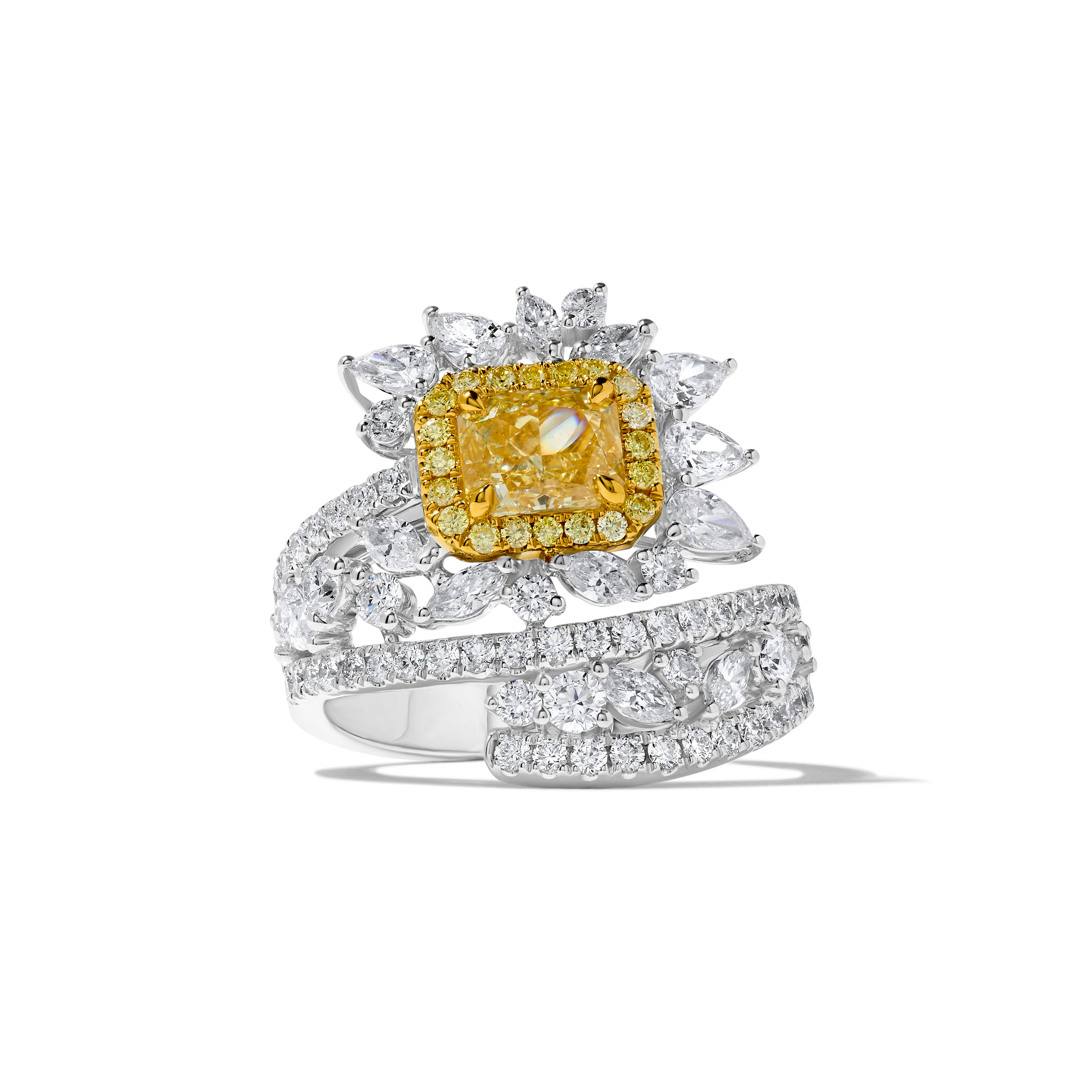 Yellow Radiant Diamond Ring JR10017H