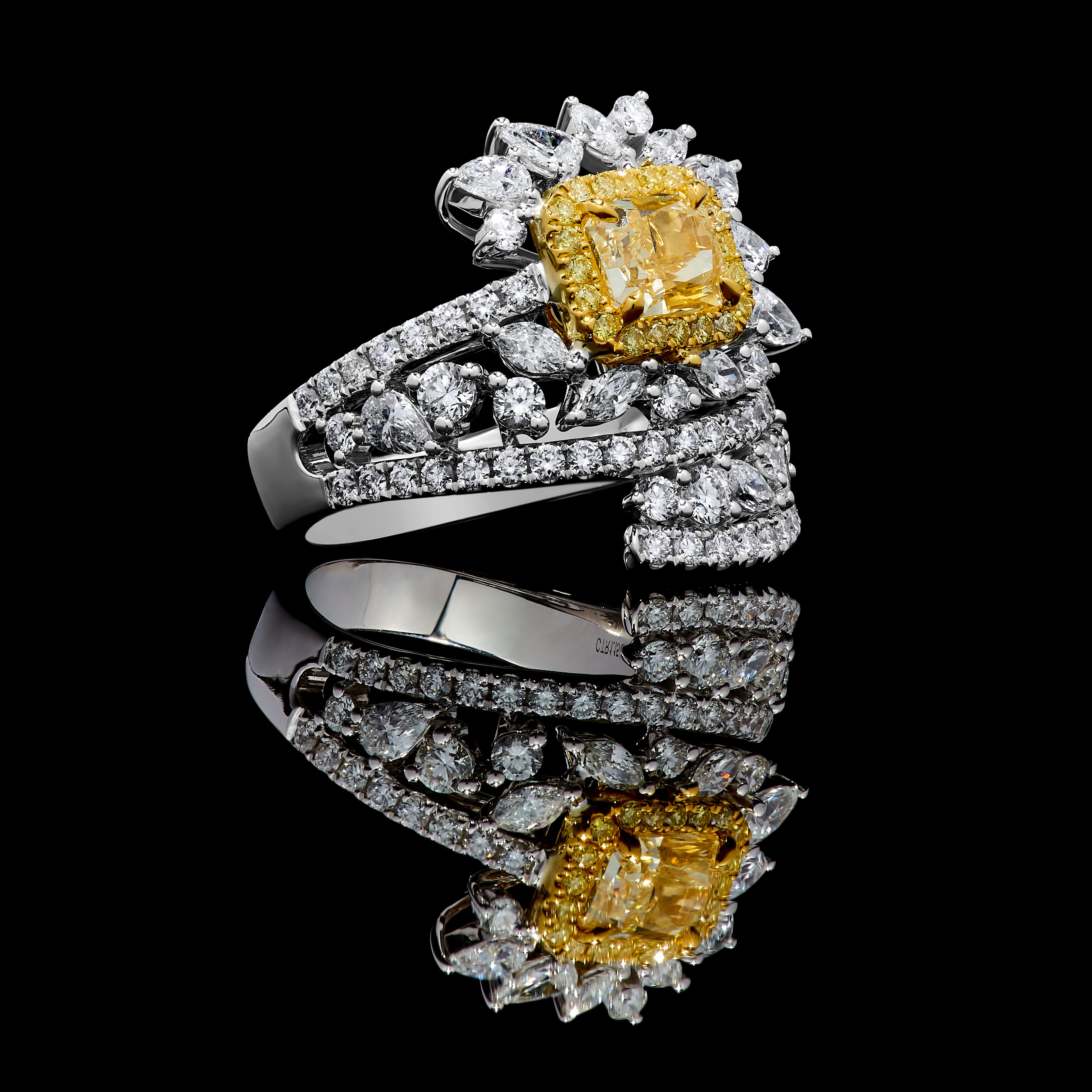 Yellow Radiant Diamond Ring JR10017H