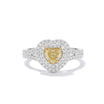 Natural Yellow Heart Diamond Ring GIA Certified