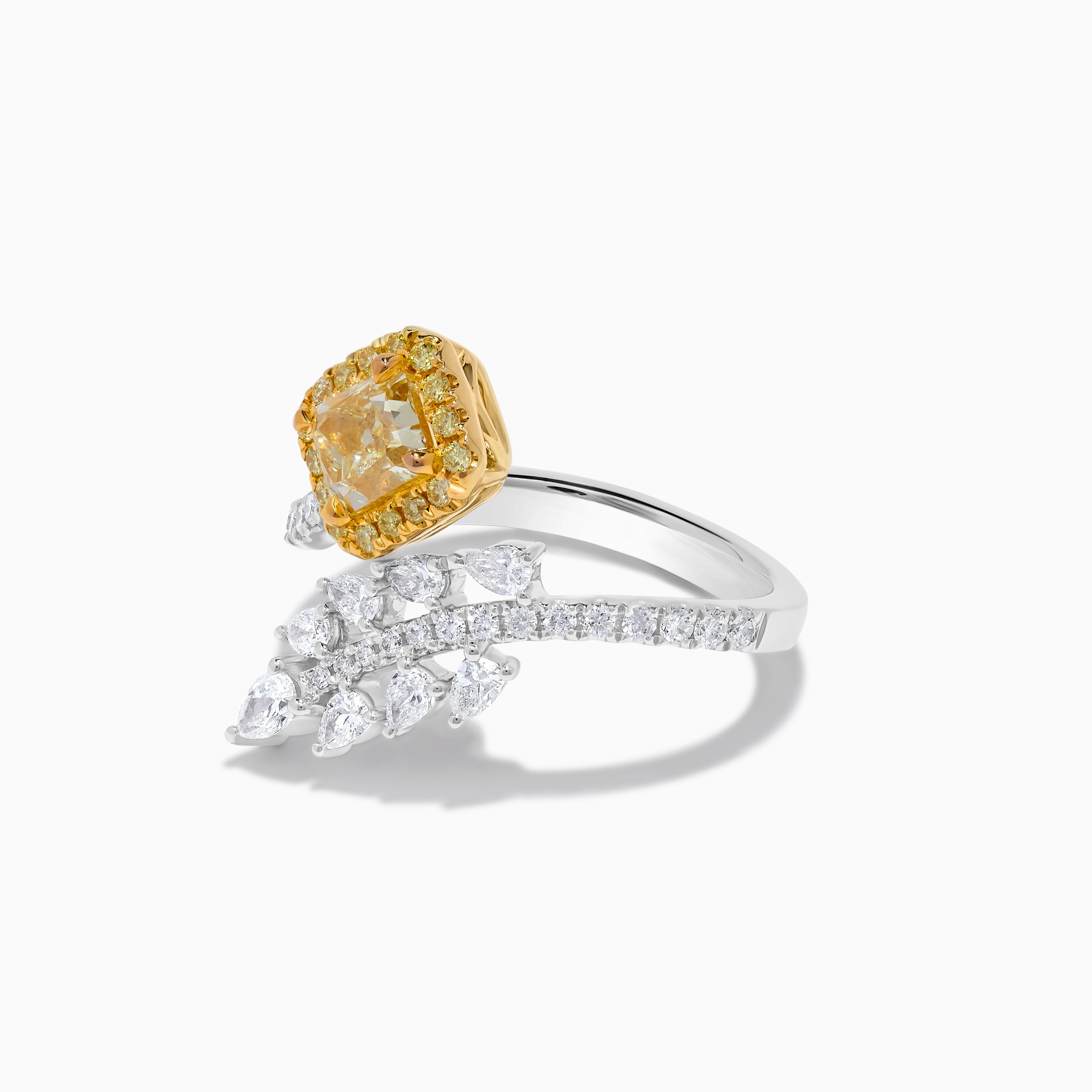 GIA Yellow Radiant Cut & White Diamond Ring JR1957GH