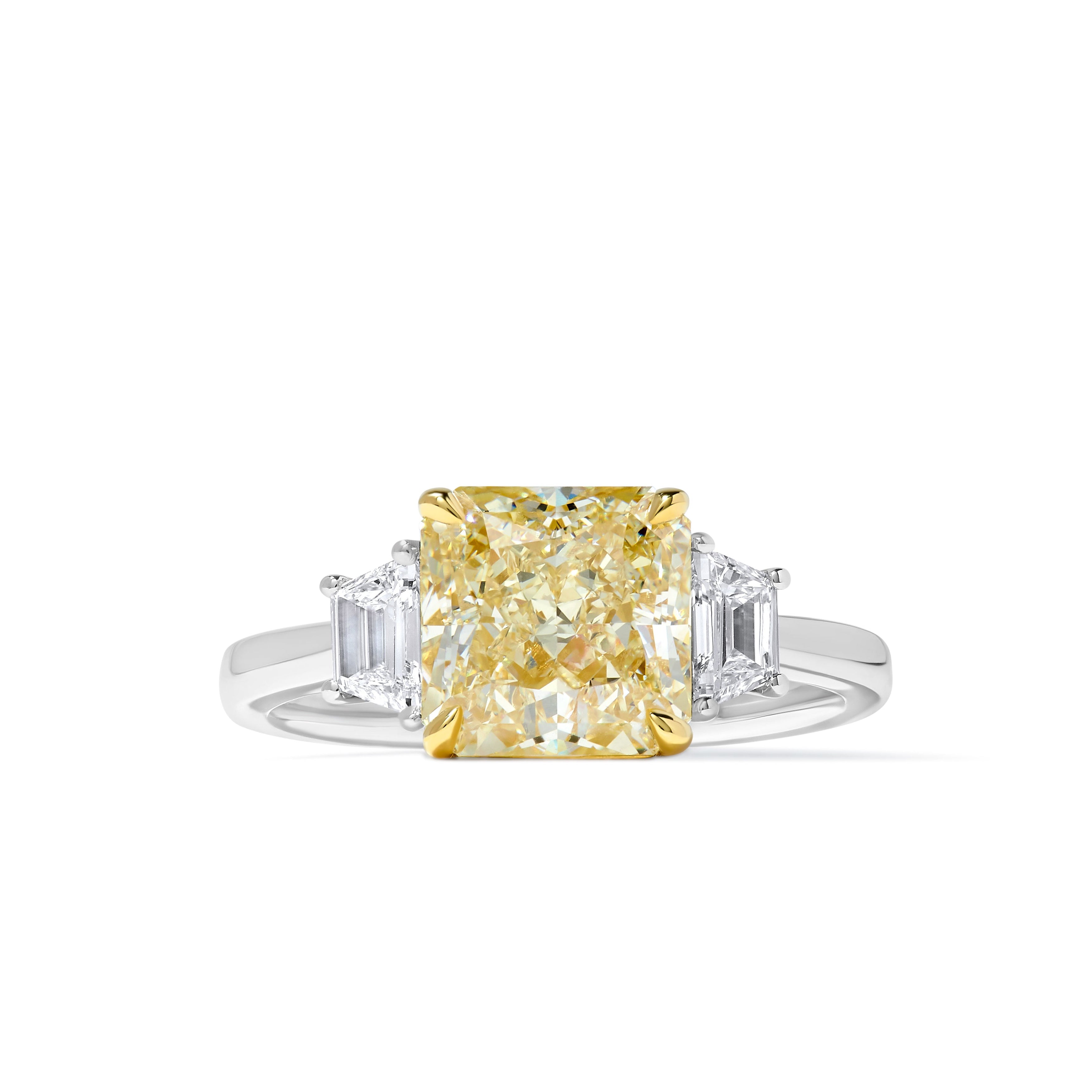 Natural Yellow Radiant Diamond Ring GIA Certified product image 1