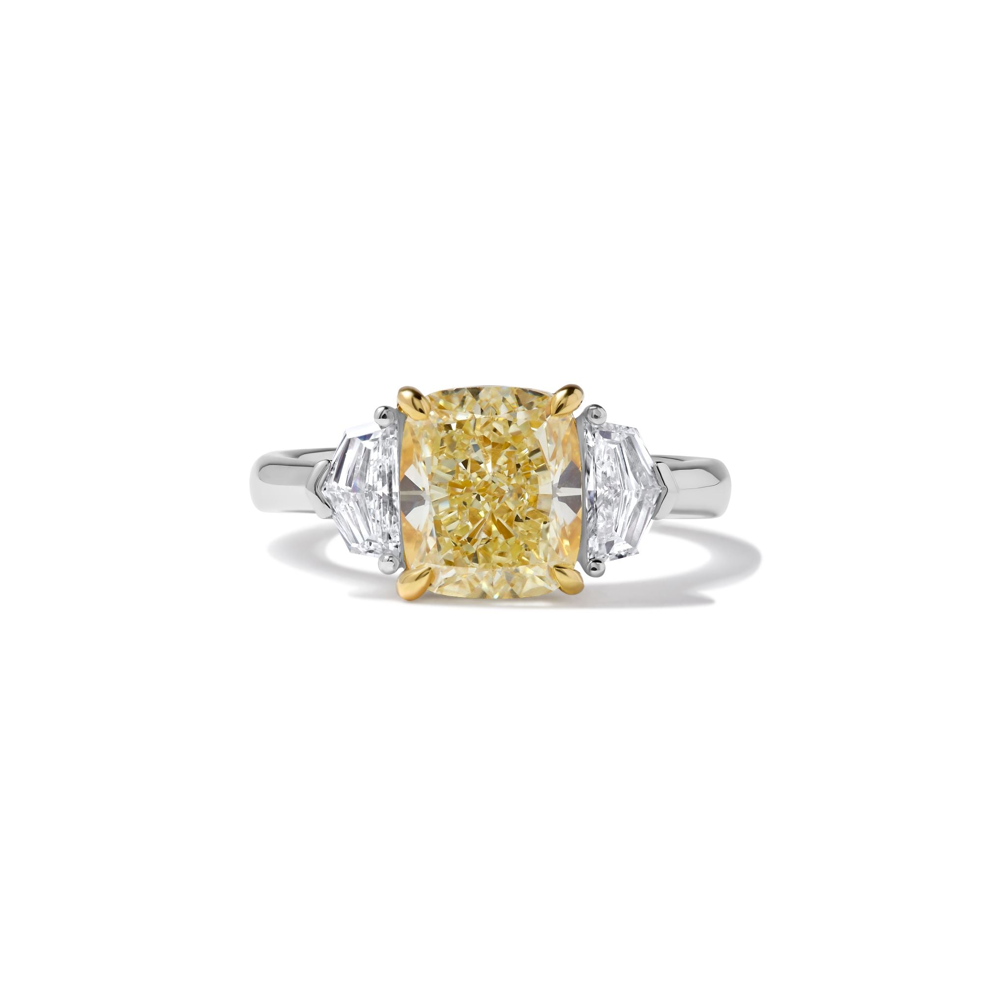 GIA Yellow Cushion Cut Diamond Ring JR3P52GH
