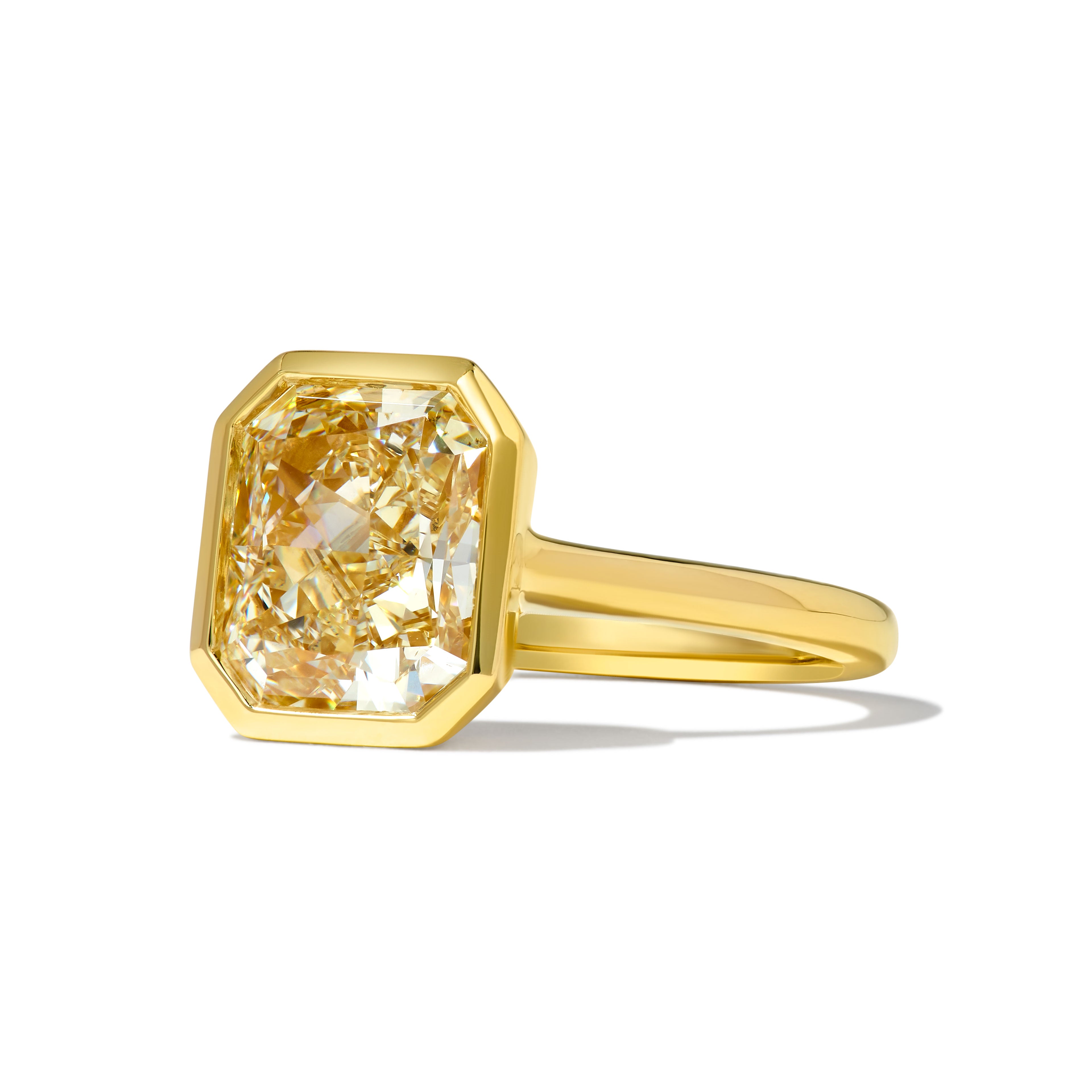 Natural Yellow Radiant Diamond Ring GIA Certified product image 2