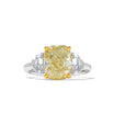 Natural Yellow Cushion Diamond Ring GIA Certified product image 1