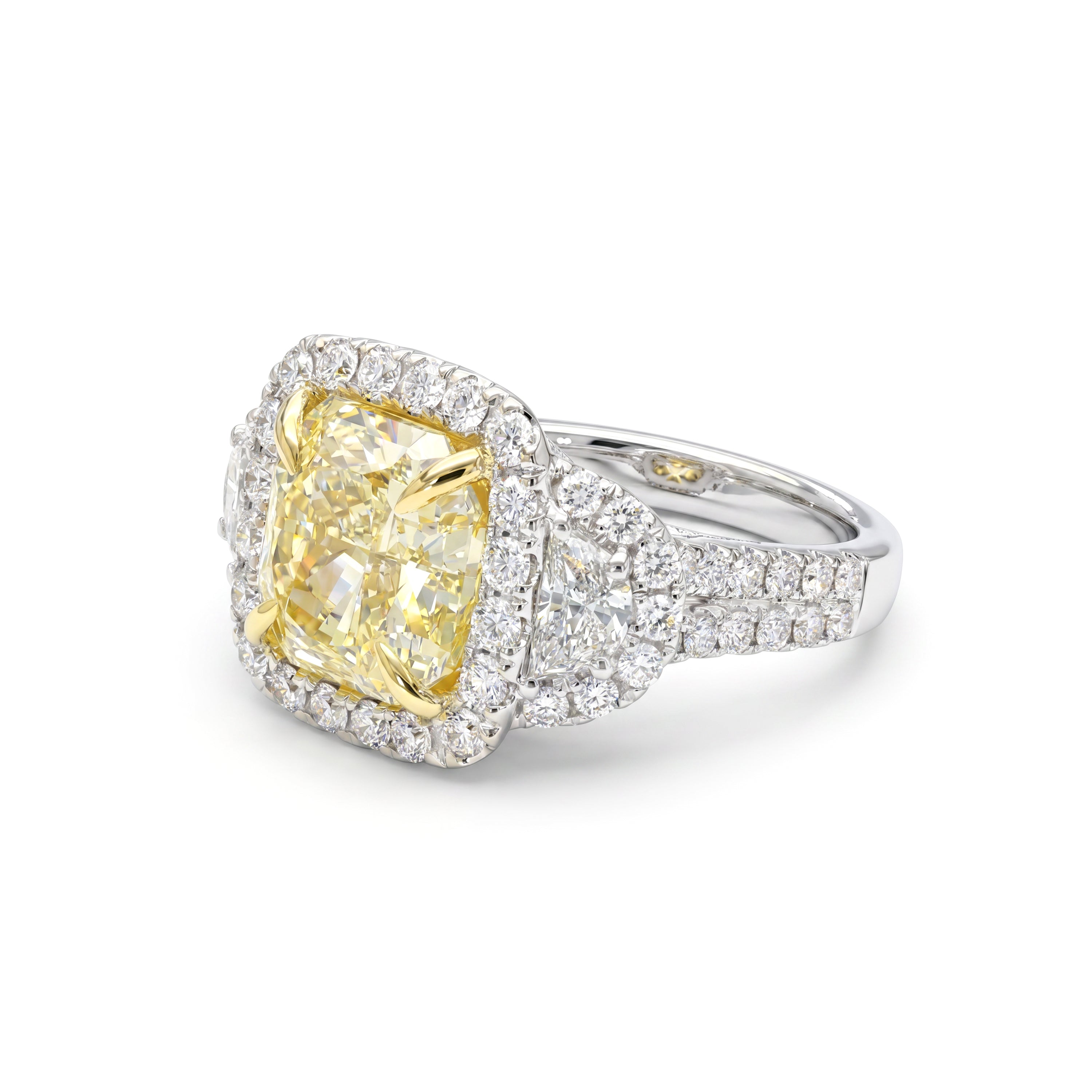 Natural Yellow Radiant Diamond Ring | GIA CERTIFIED