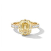 Natural Yellow Emerald Cut Diamond Ring | GIA Certified product image 1