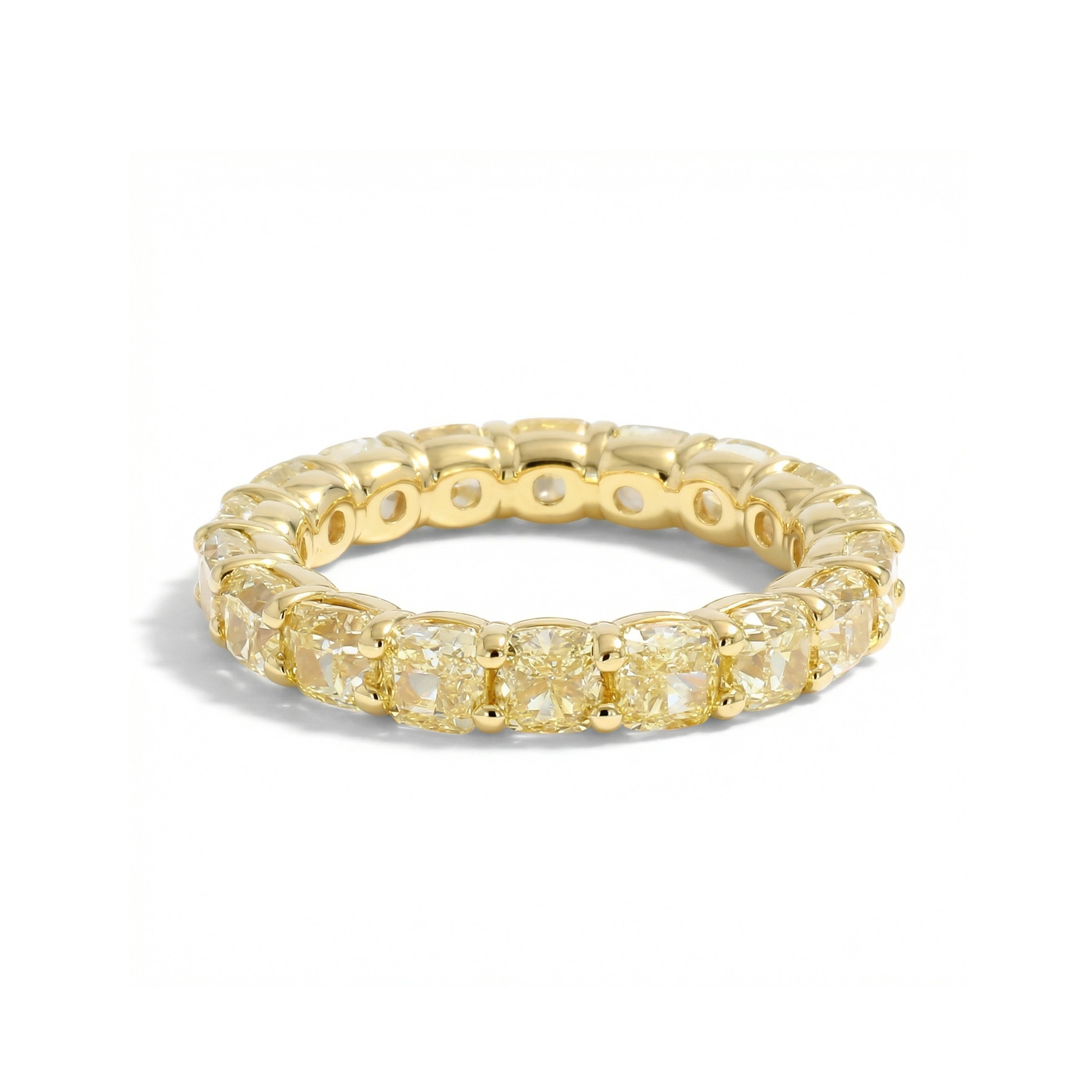 Natural Yellow Cushion Diamond Eternity Band product image 1