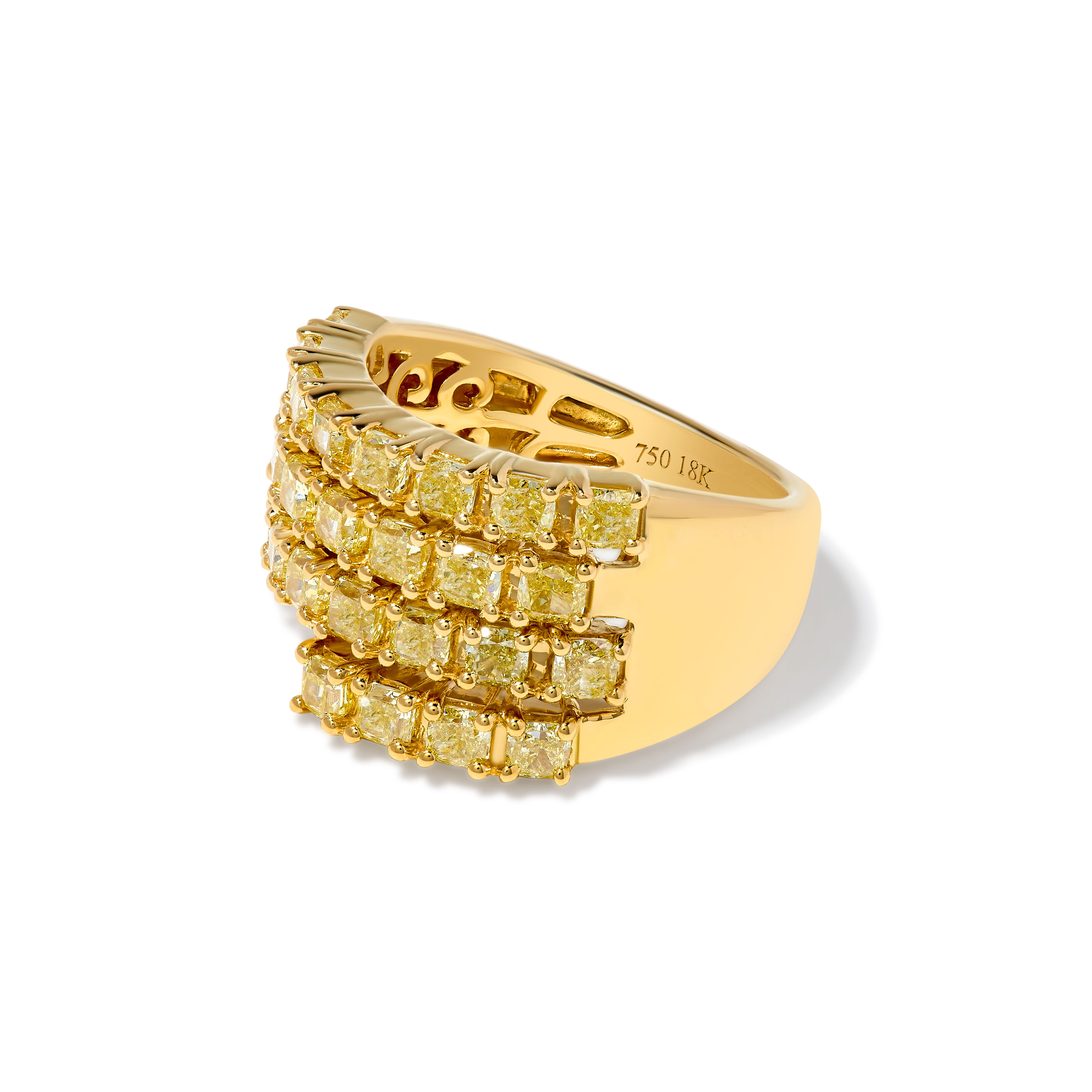 Yellow Cushion Cut Diamond Band JRB220GP