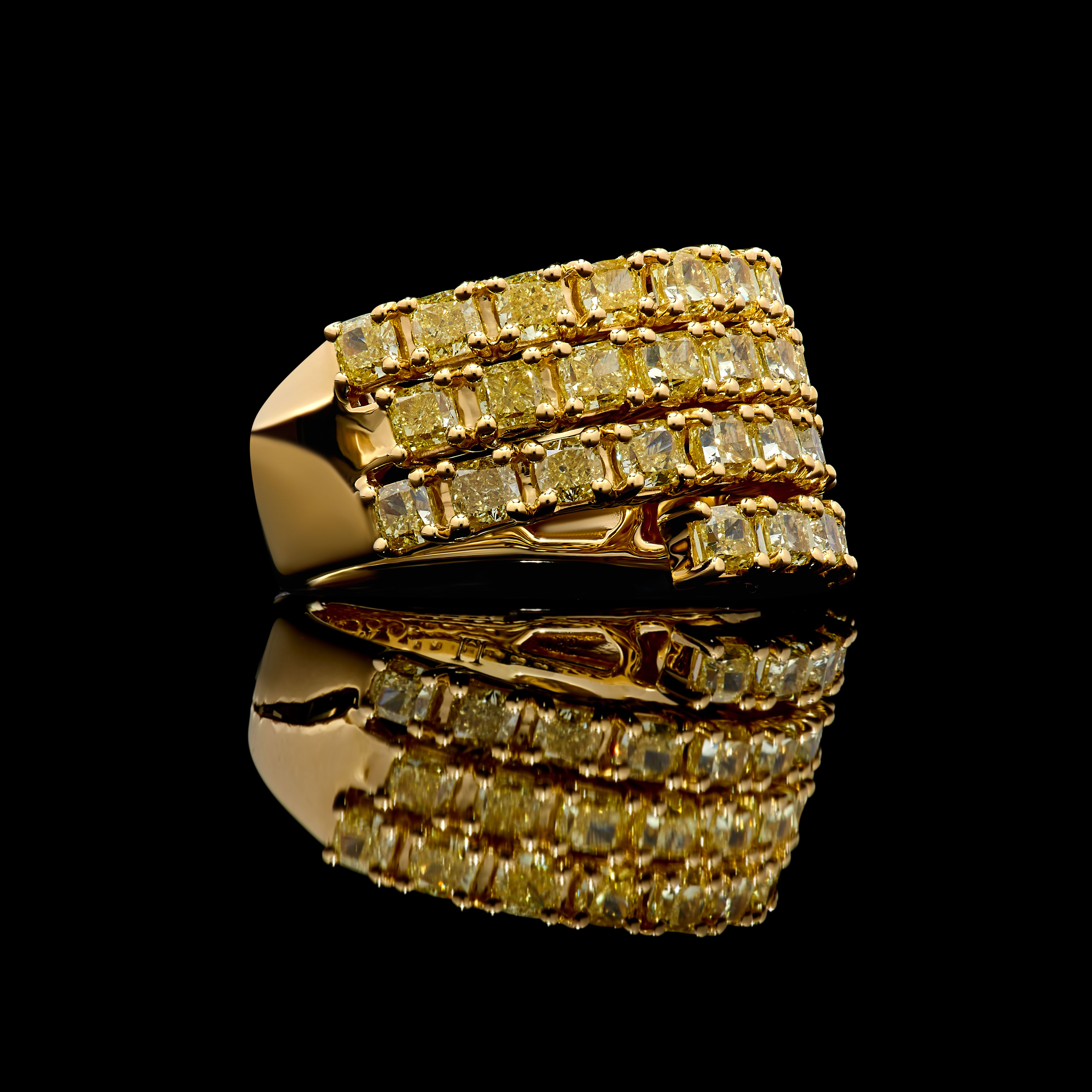Yellow Cushion Cut Diamond Band JRB220GP