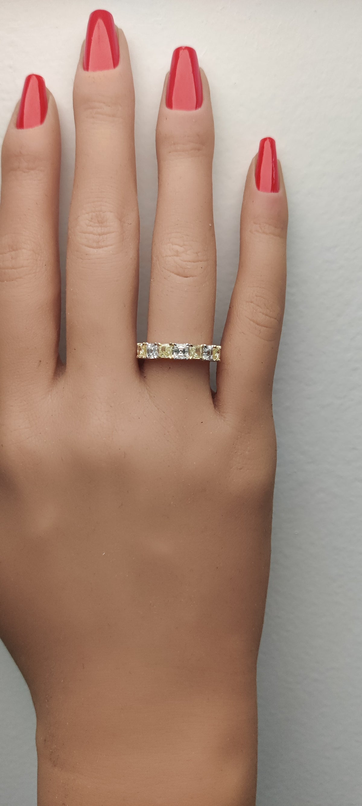 Natural Yellow Cushion Diamond Ring