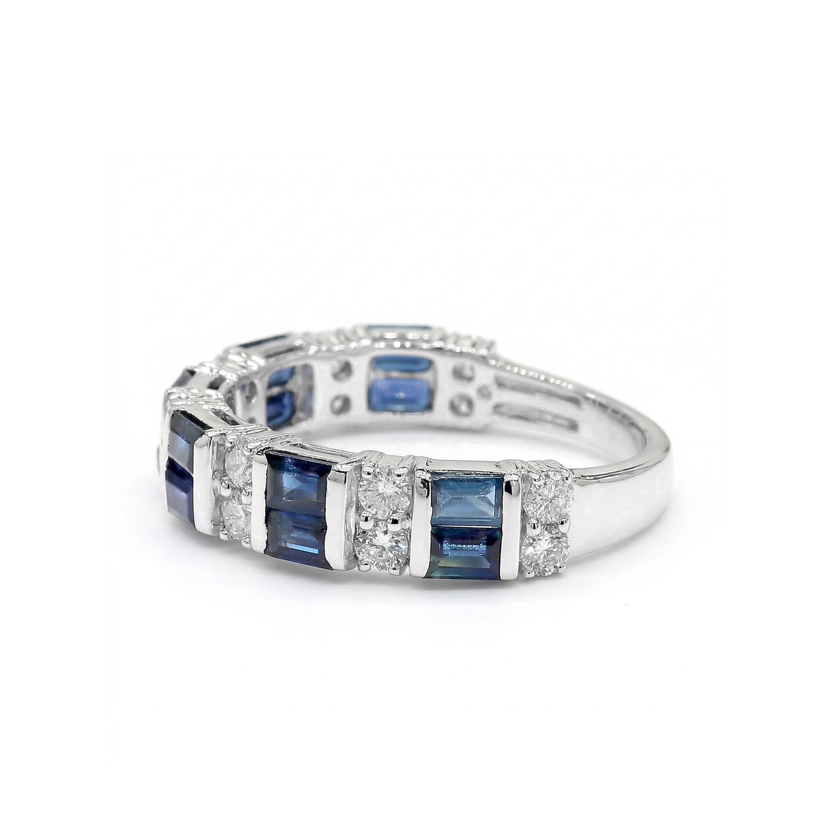 Natural Baguette Sapphire & Diamond Band product image 2