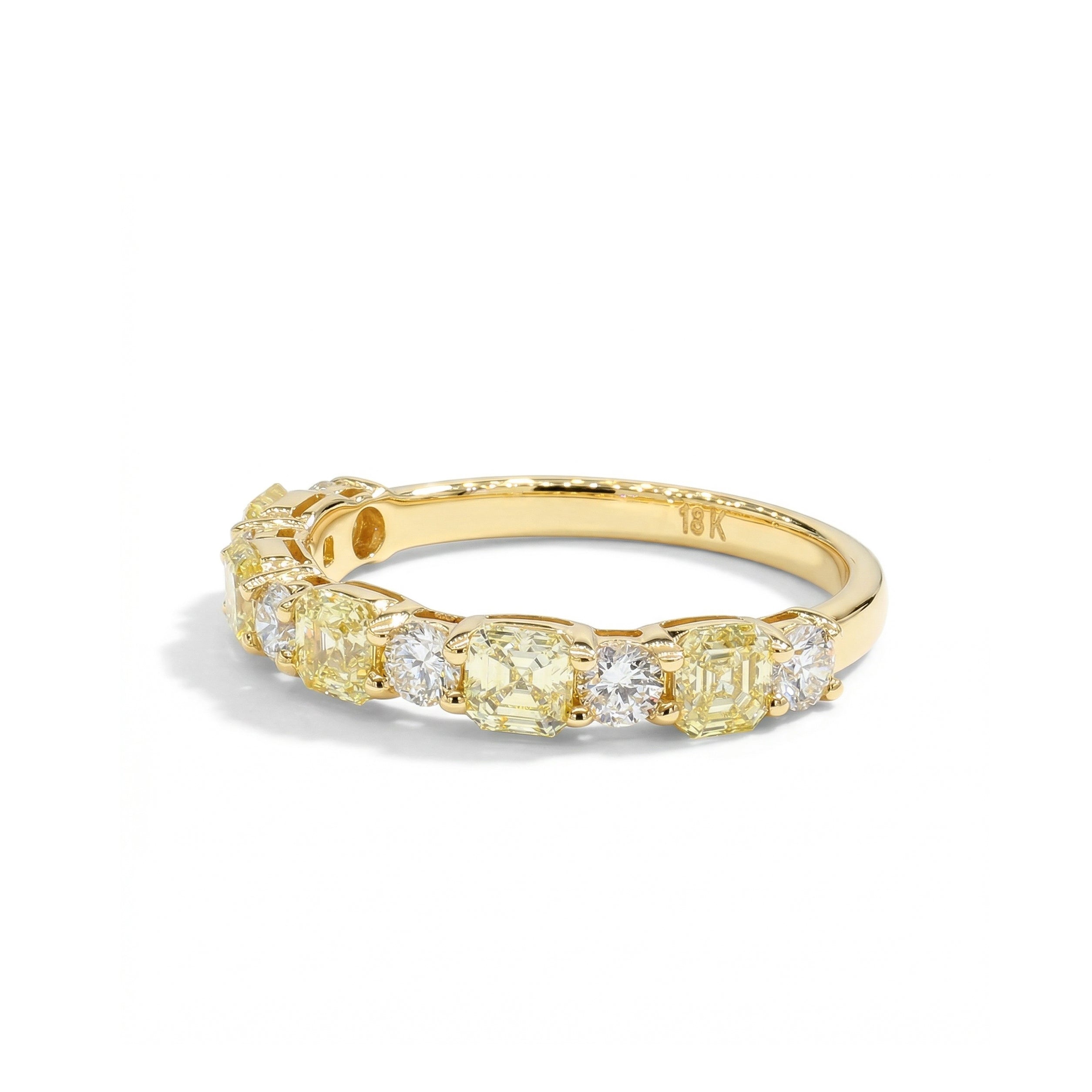 Natural Yellow Cushion Diamond Band product image 2
