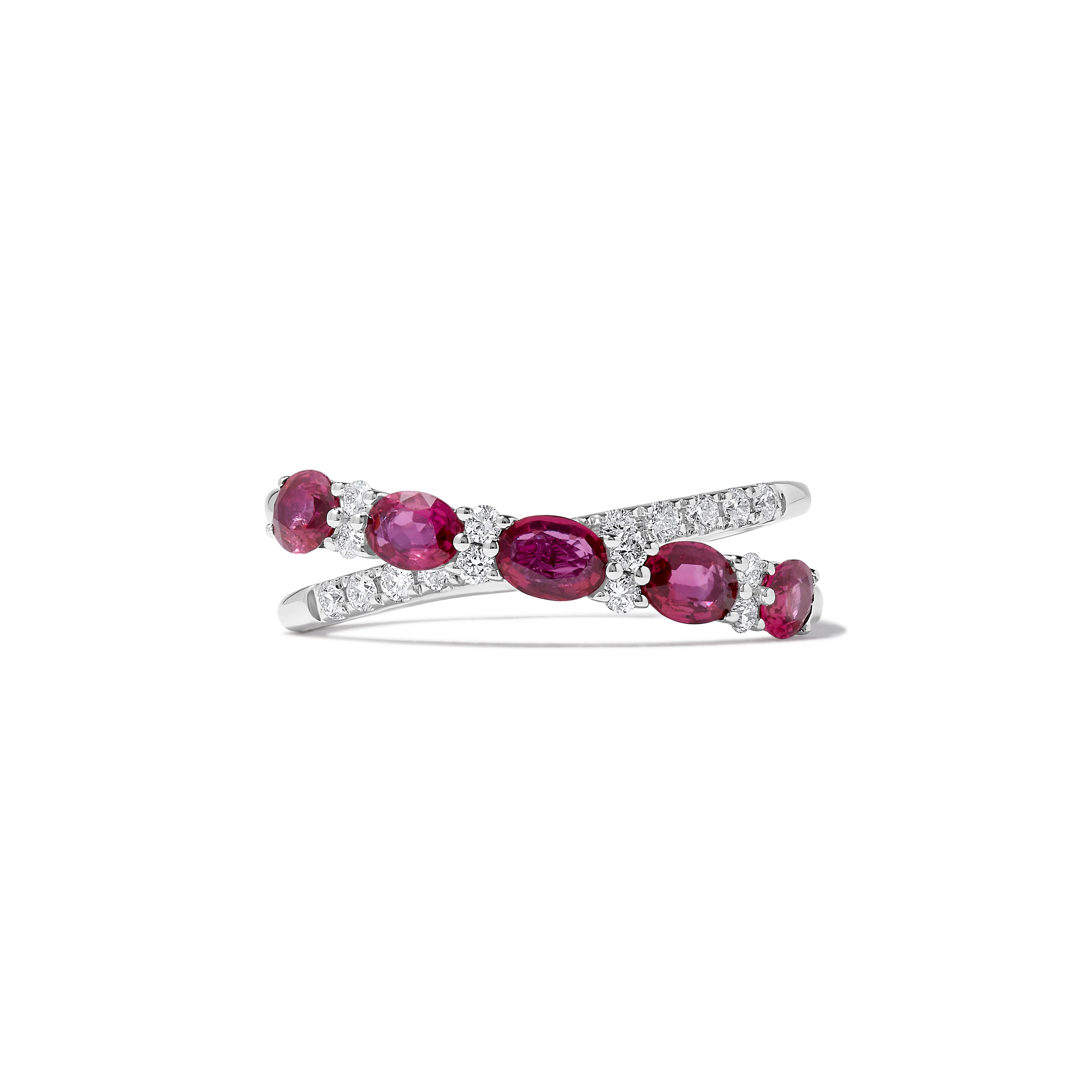 Oval Ruby and White Diamond Ring JRC030GP
