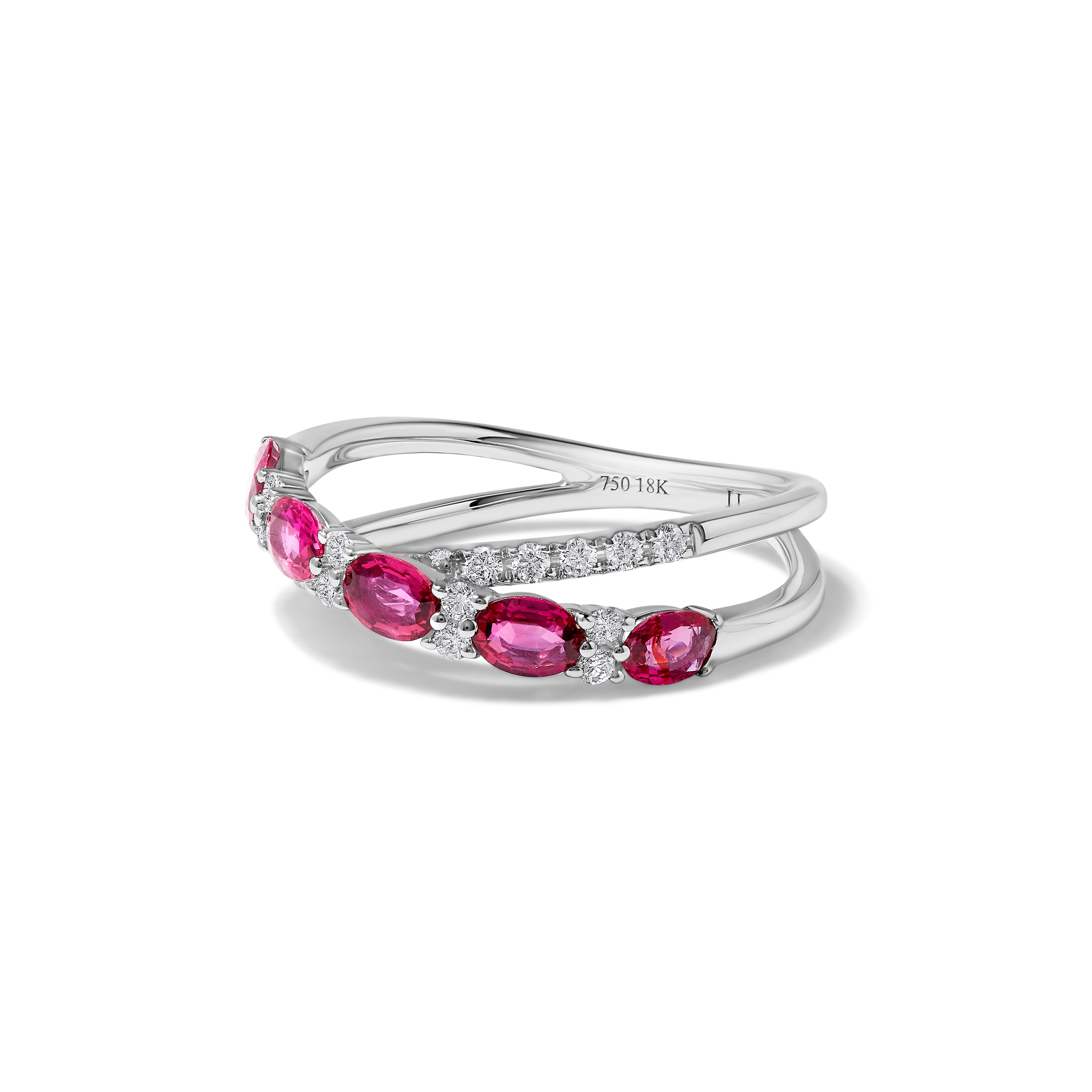 Oval Ruby and White Diamond Ring JRC030GP