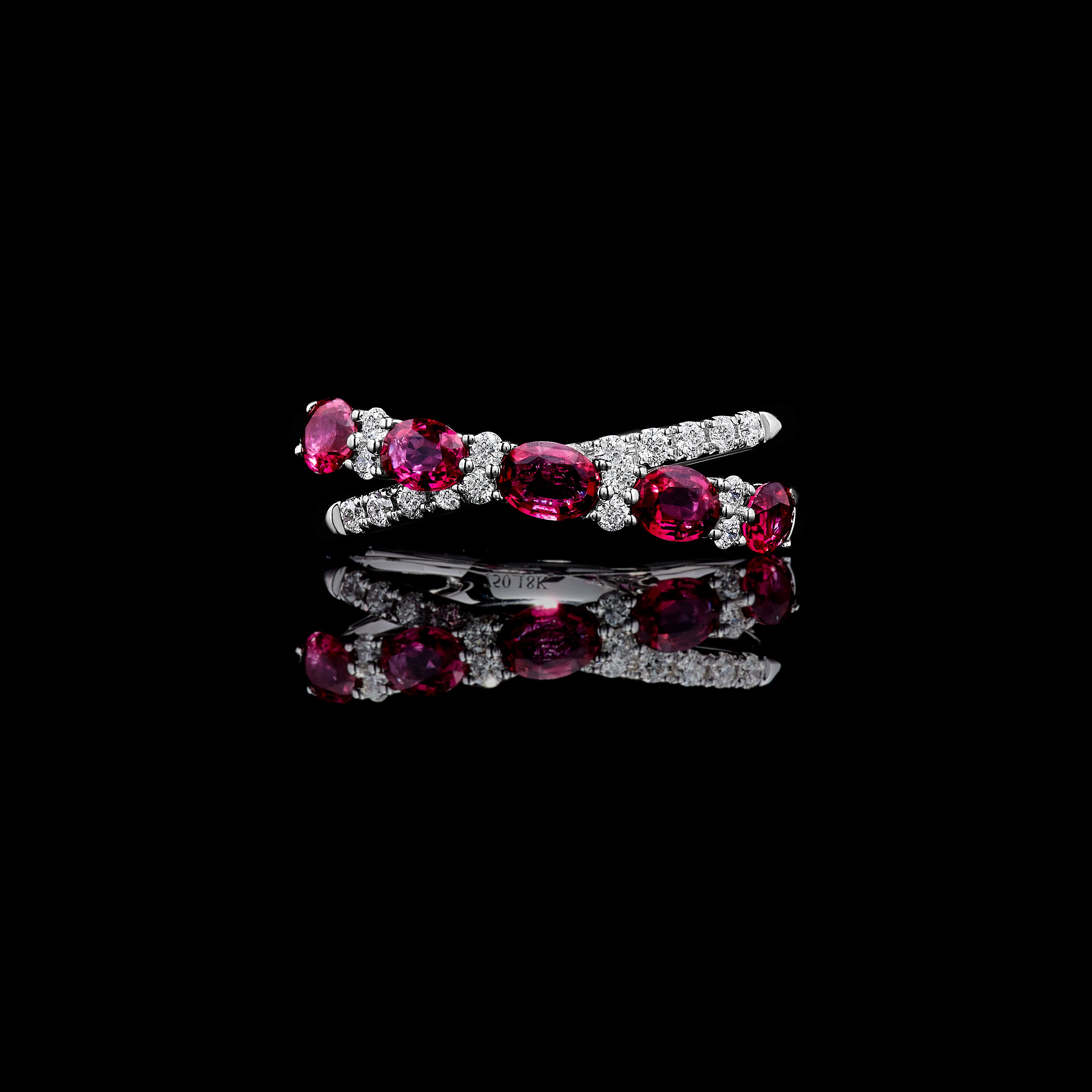 Oval Ruby and White Diamond Ring JRC030GP