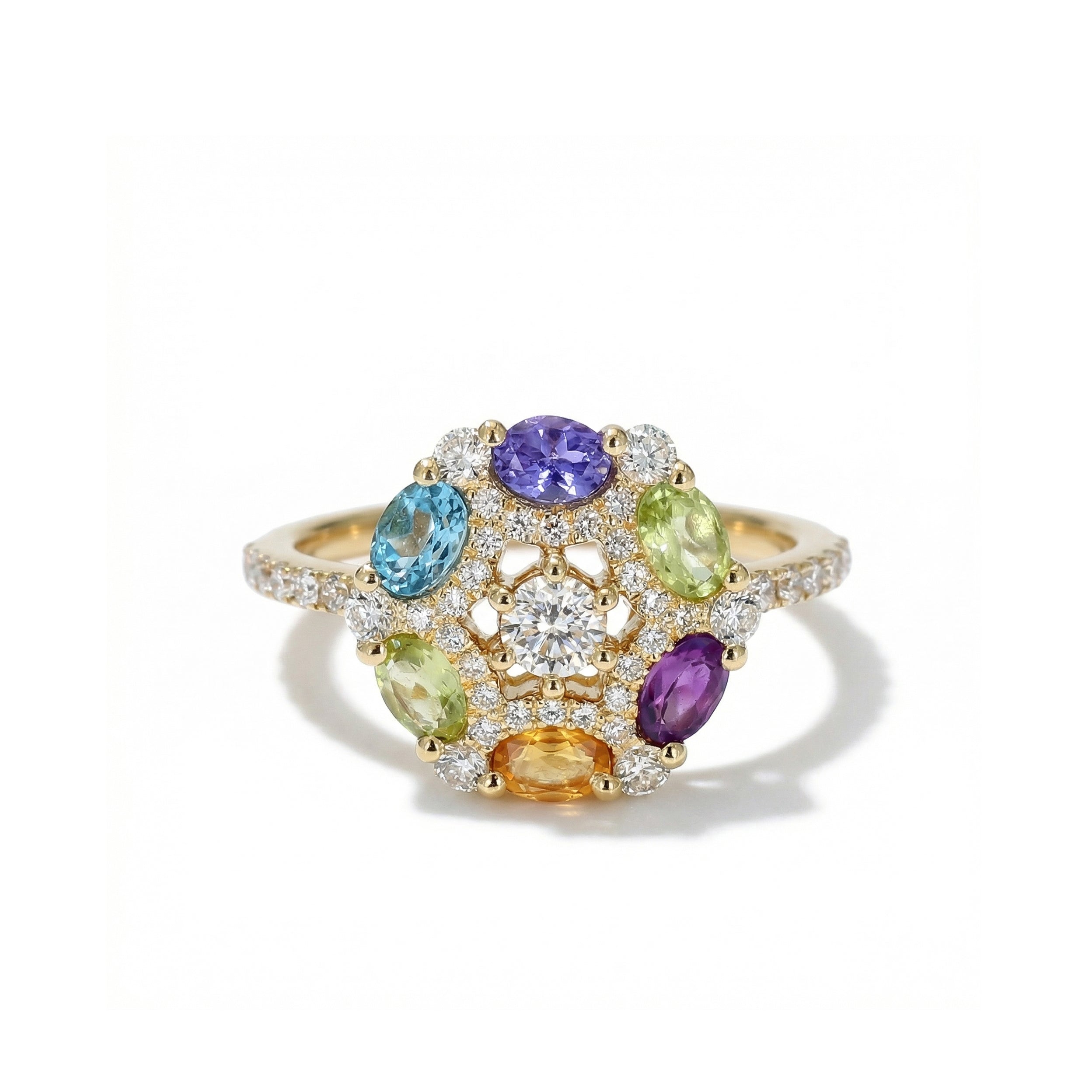 Natural Color Gems & Diamond Ring product image 1