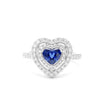 Natural Heart Sapphire & Diamond Ring product image 1