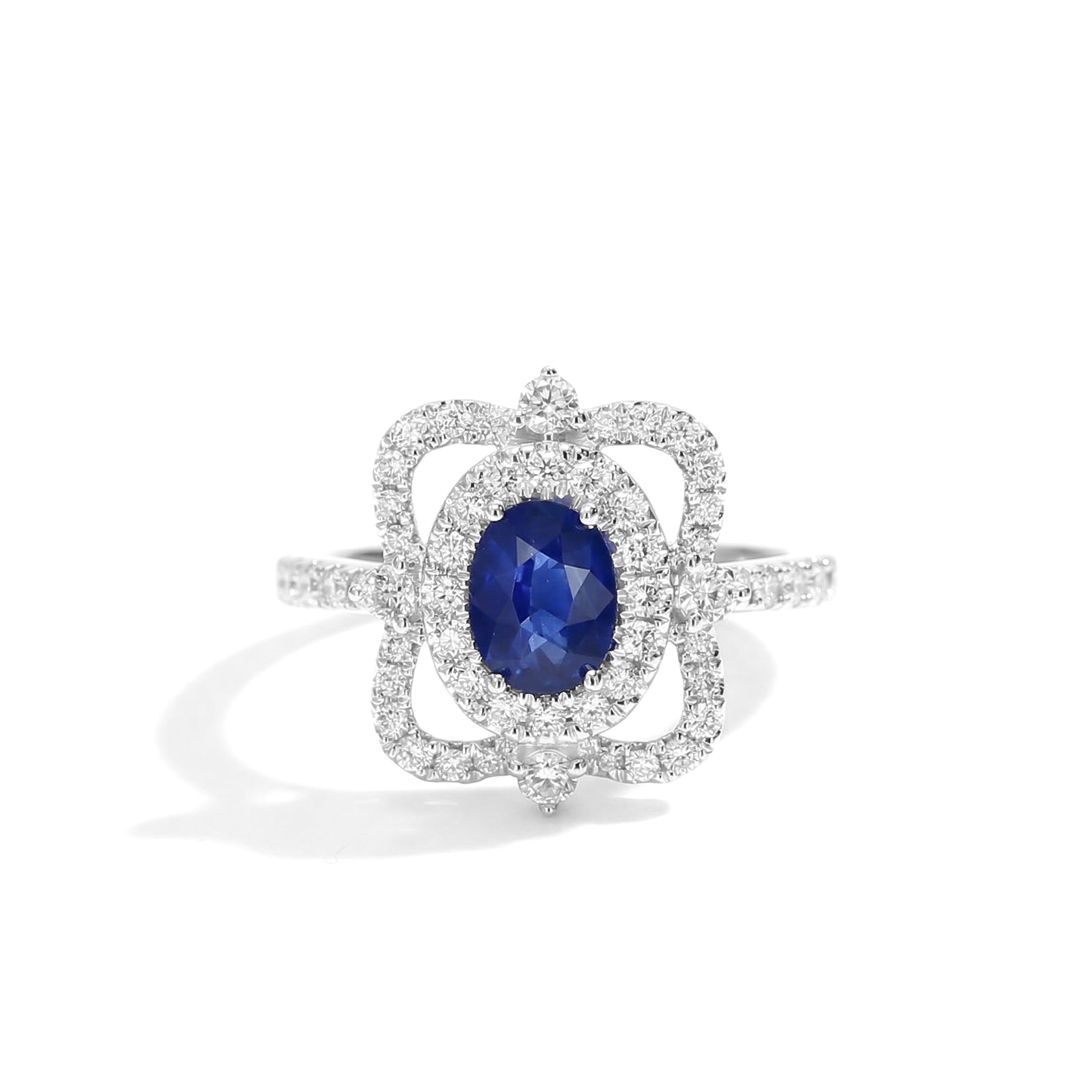 Natural Oval Sapphire & Diamond Ring product image 1