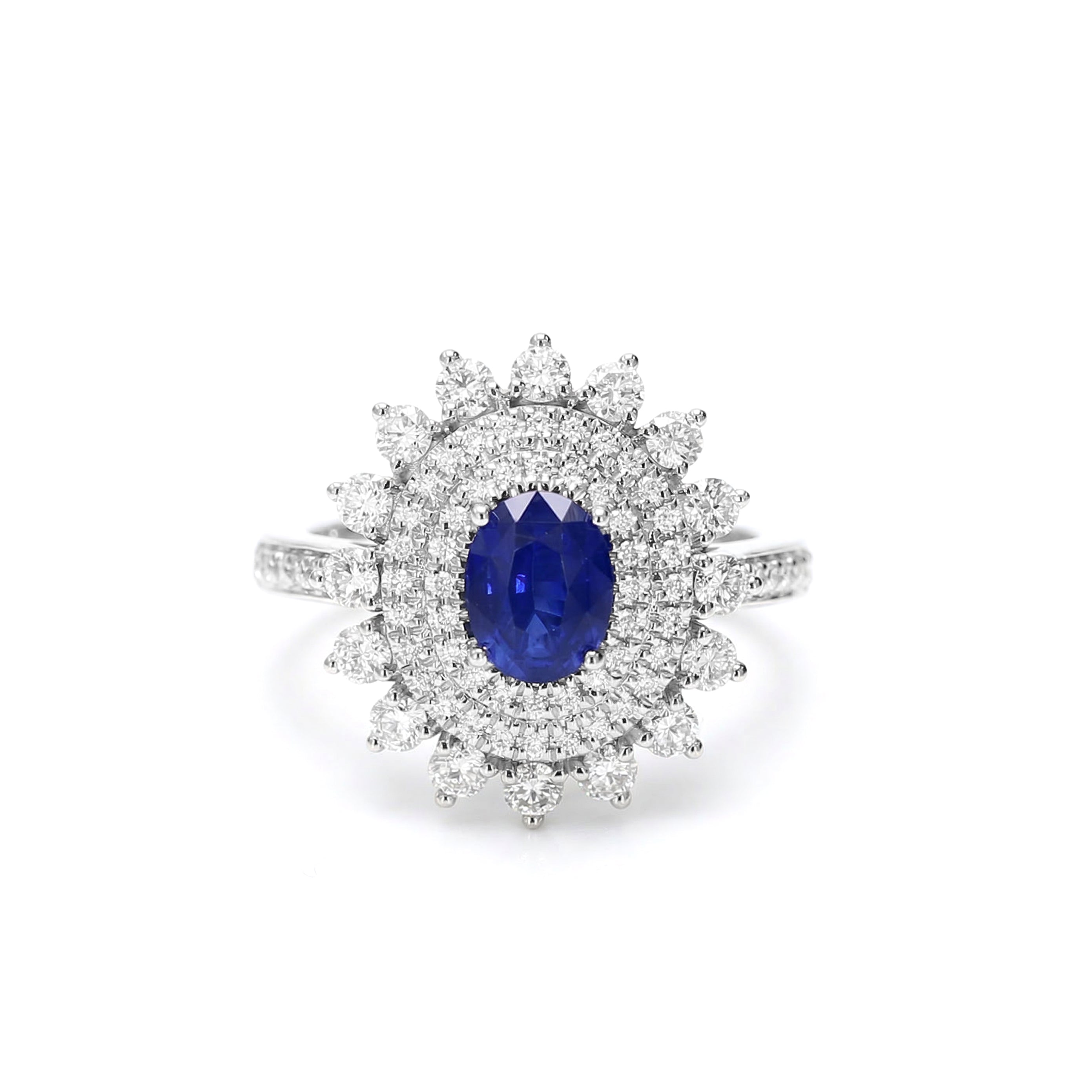 Natural Oval Sapphire & Diamond Ring product image 1