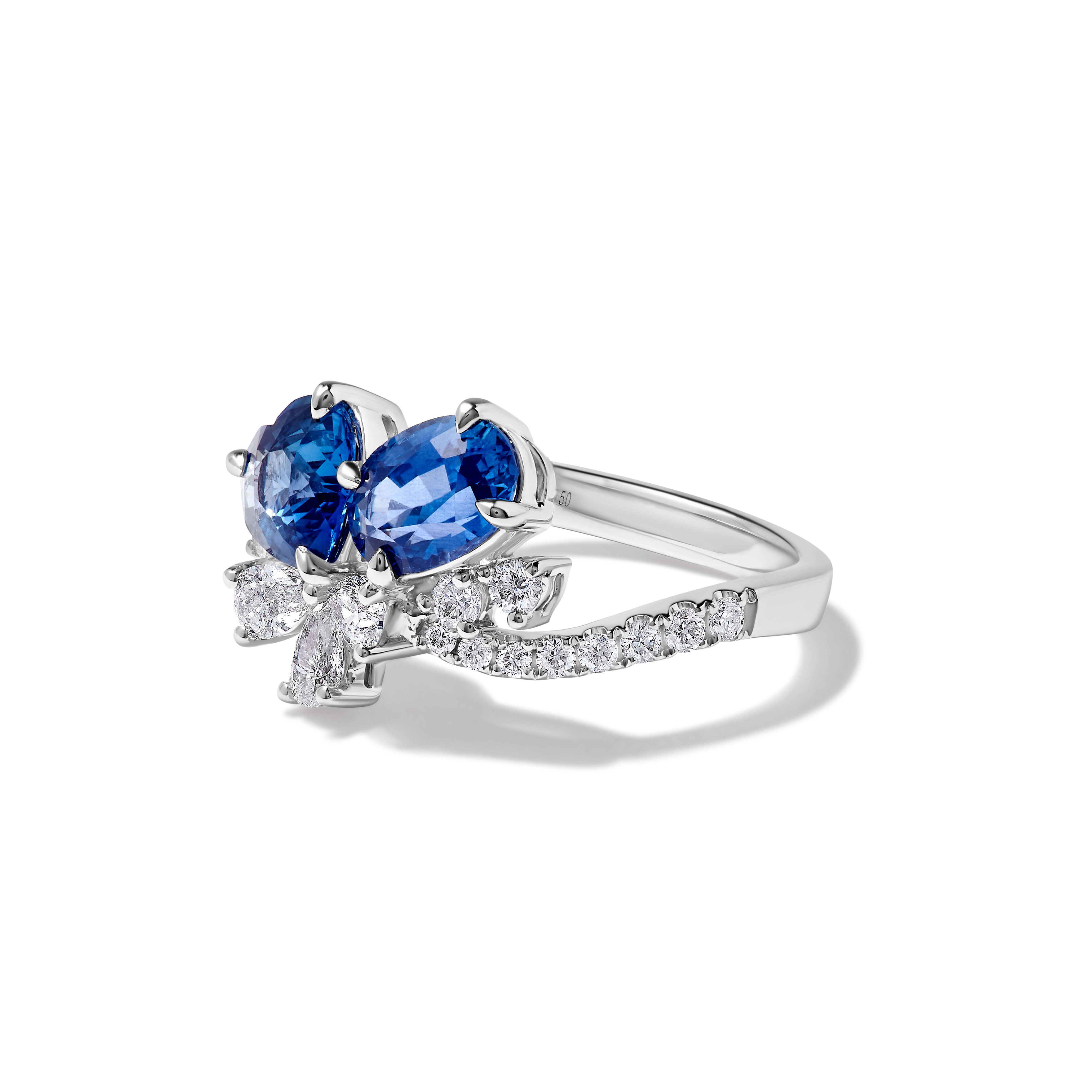 Blue Sapphire & White Diamond Ring JRC264GH