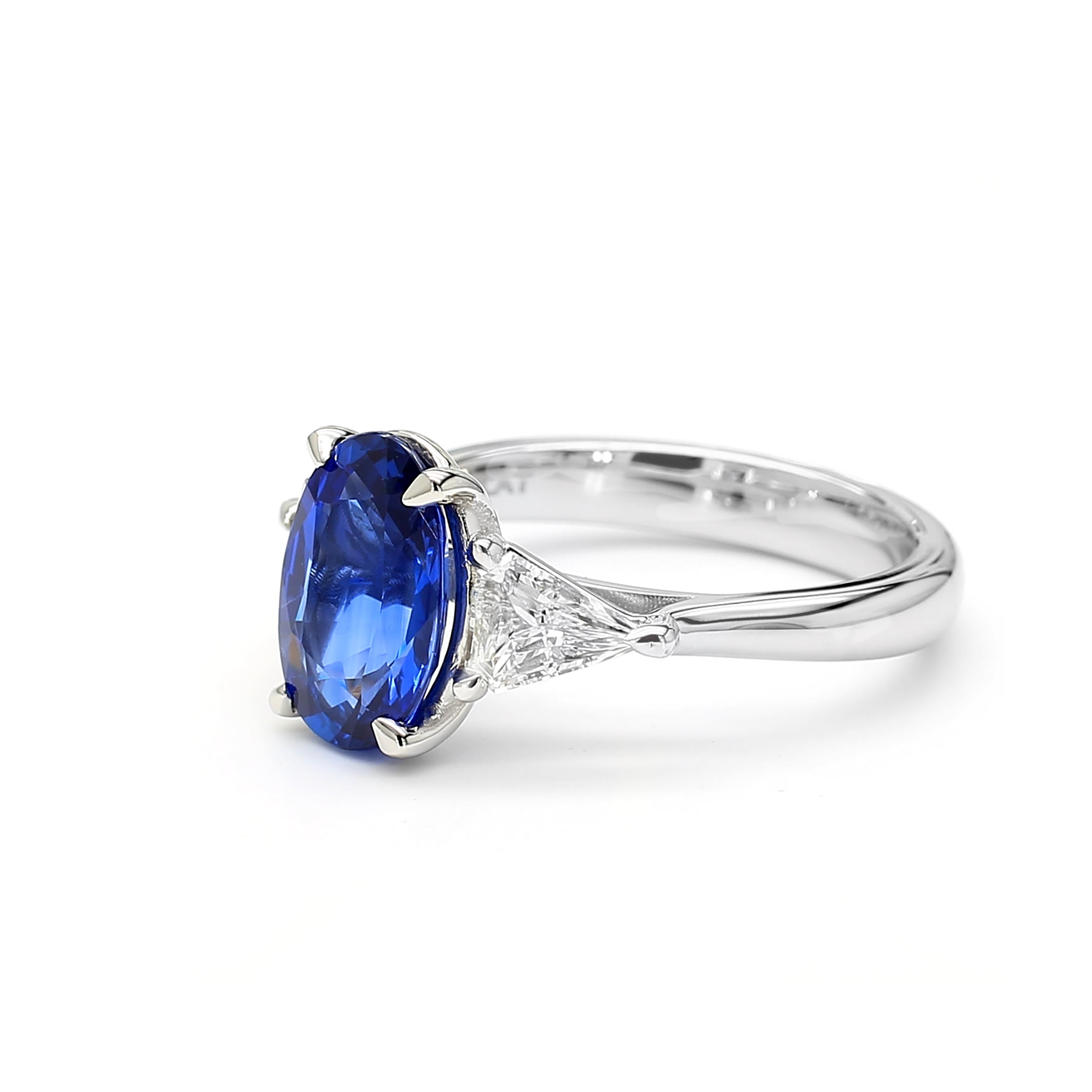 Natural Oval Sapphire & Diamond Ring | GIA Certified product image 2
