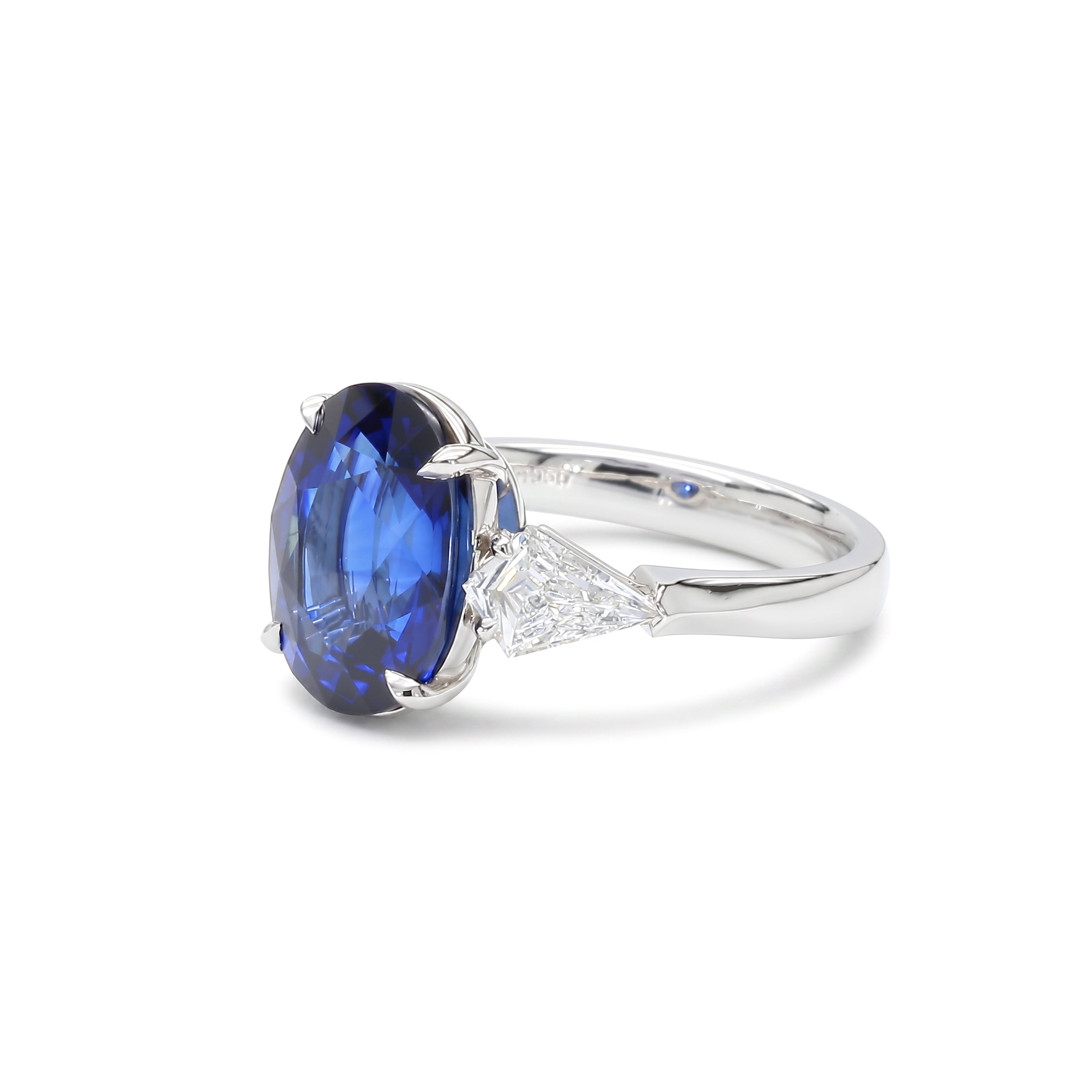 Natural Sapphire Three Stone Ring | GIA Certified