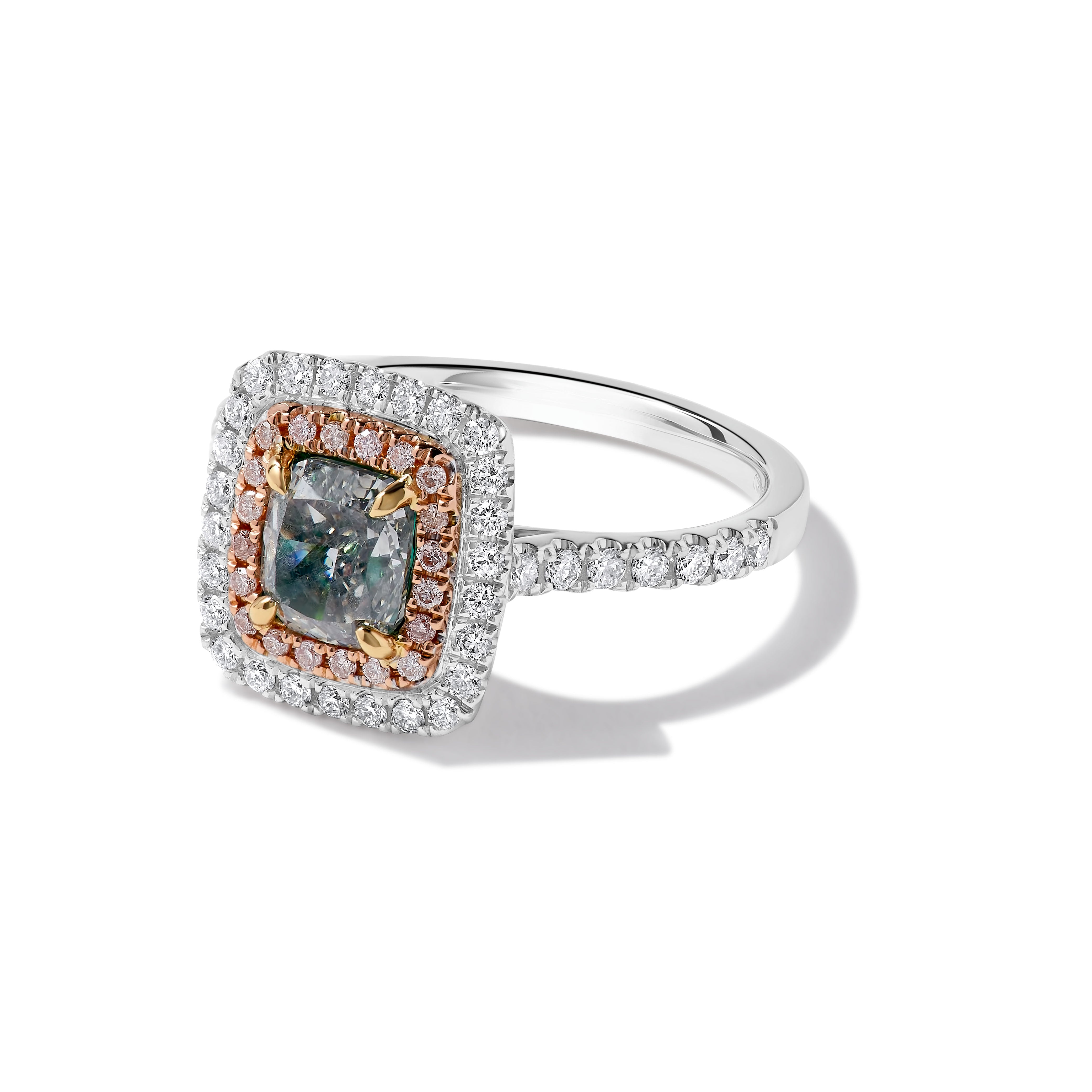 GIA Gray Cushion Cut Diamond Ring JRG131GH
