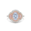 Natural Blue Oval Diamond Ring | GIA Certified