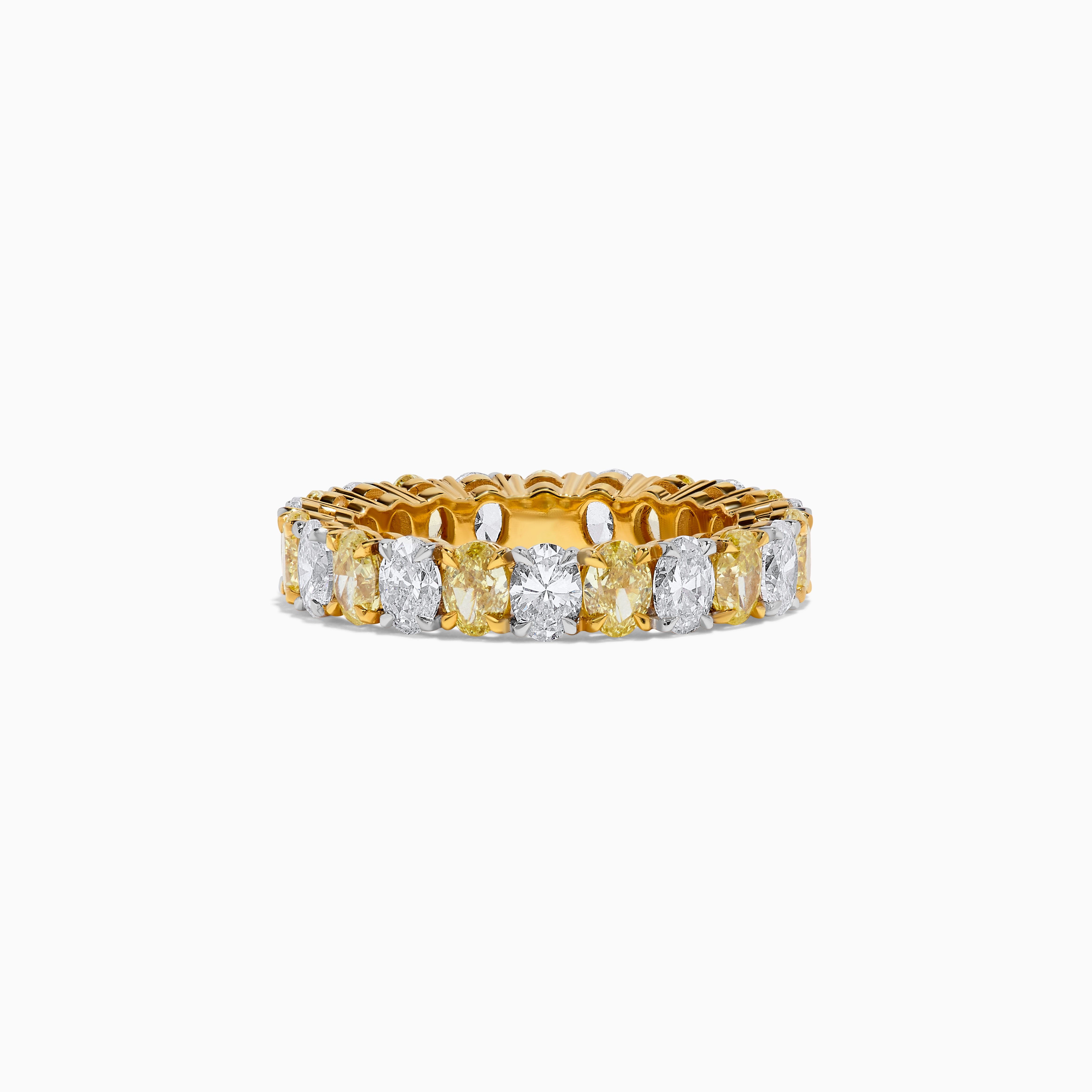 Yellow Oval & White Diamond Eternity Band JRM0033X