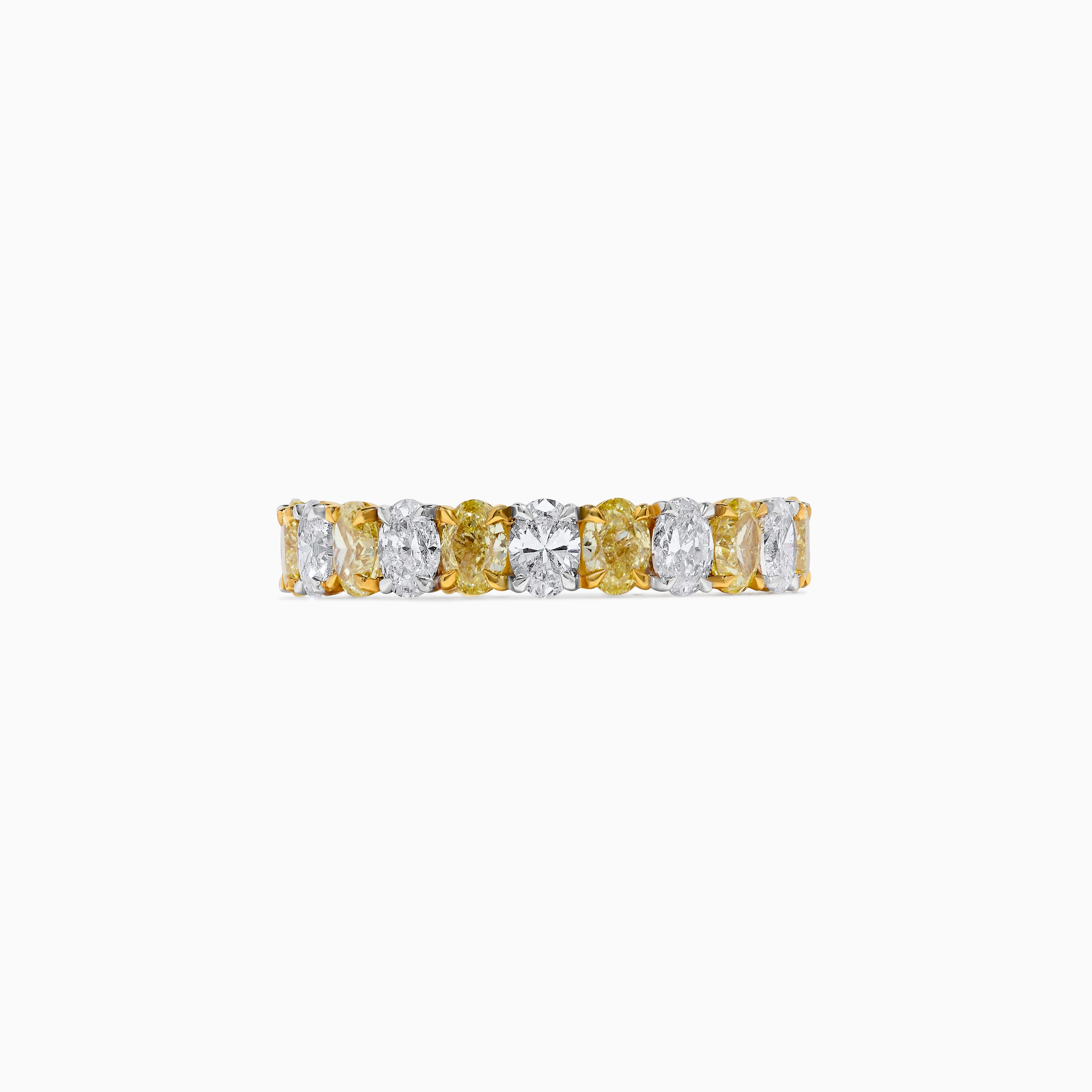 Yellow Oval & White Diamond Eternity Band JRM0033X