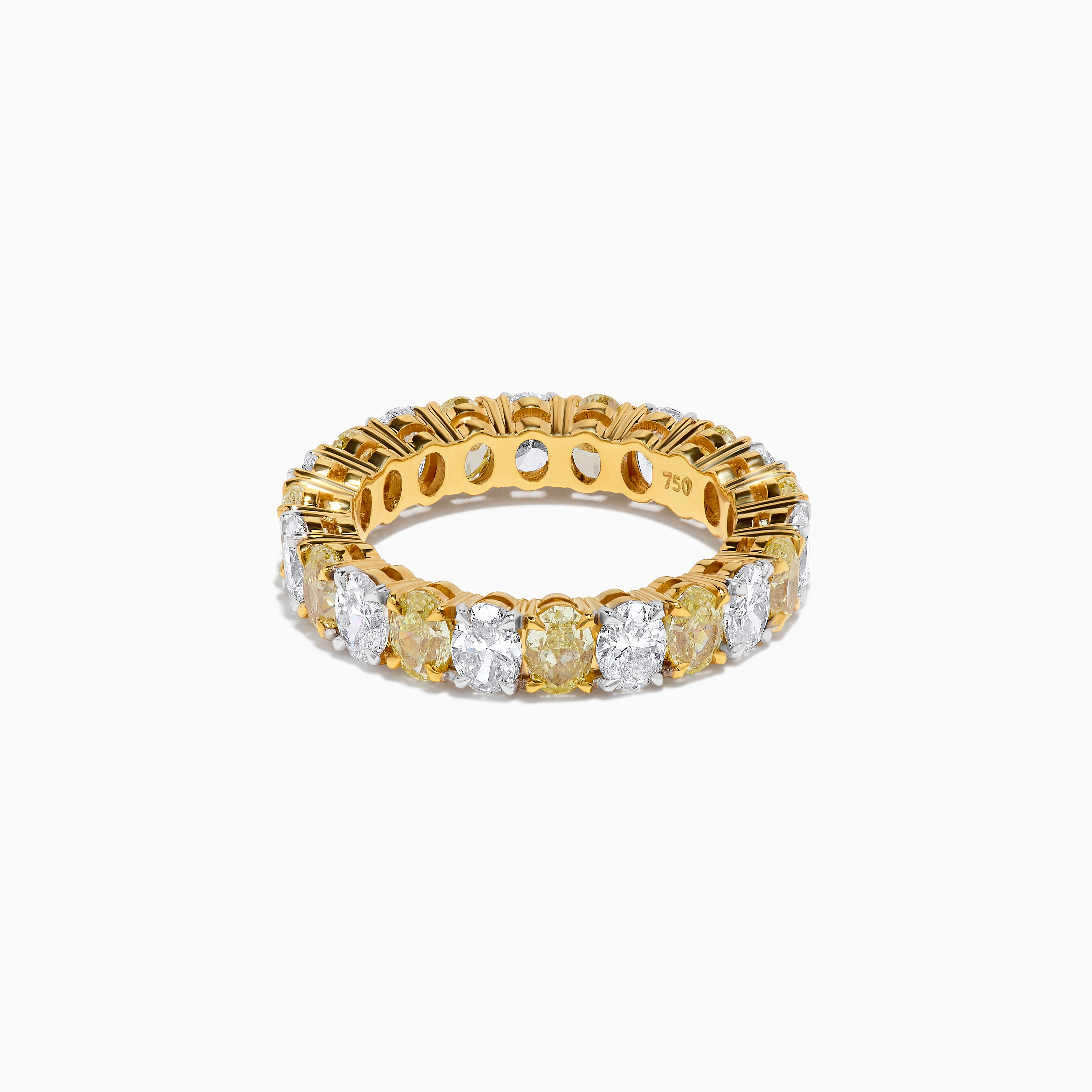 Yellow Oval & White Diamond Eternity Band JRM0033X