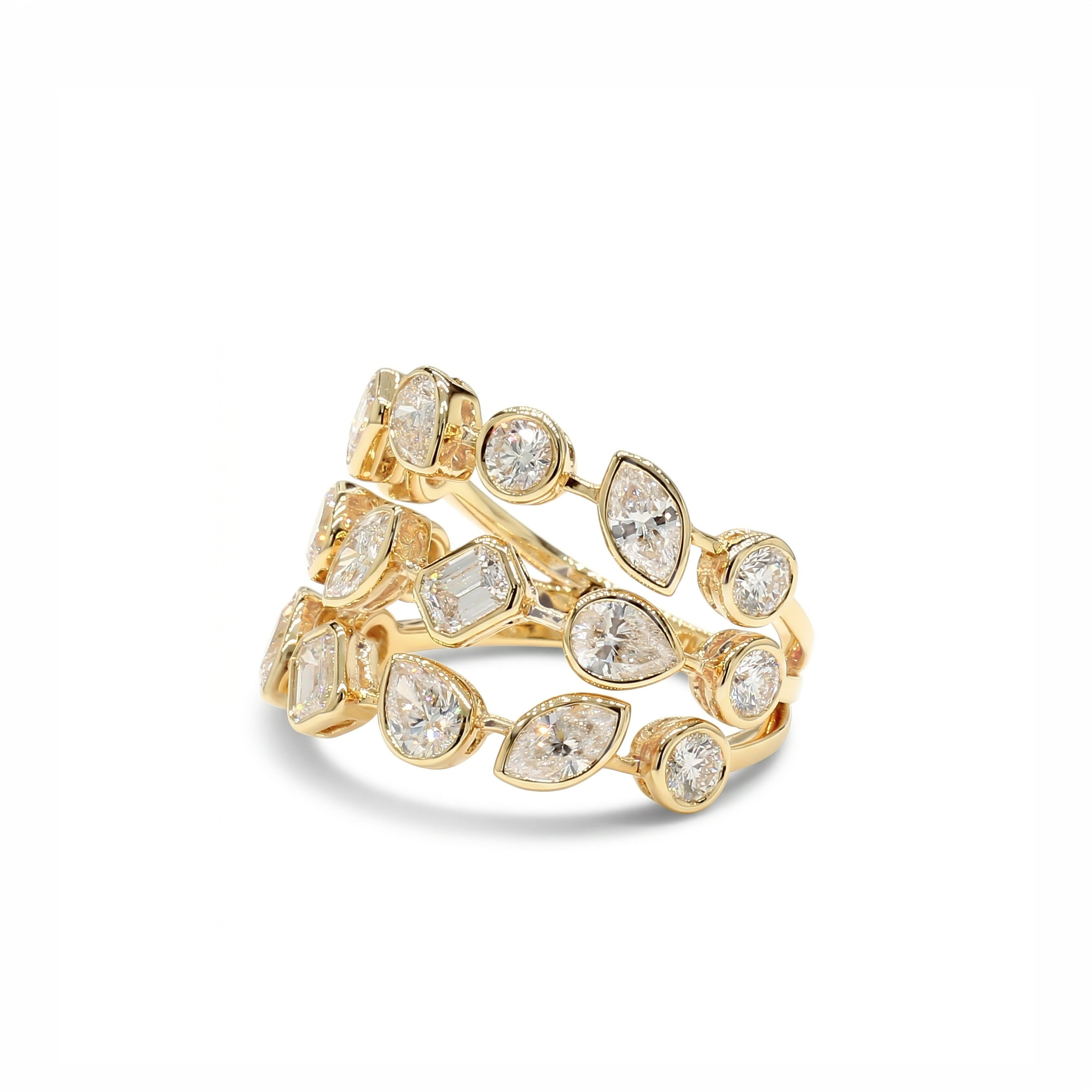 Natural Diamond Bezel Shapes Ring product image 2