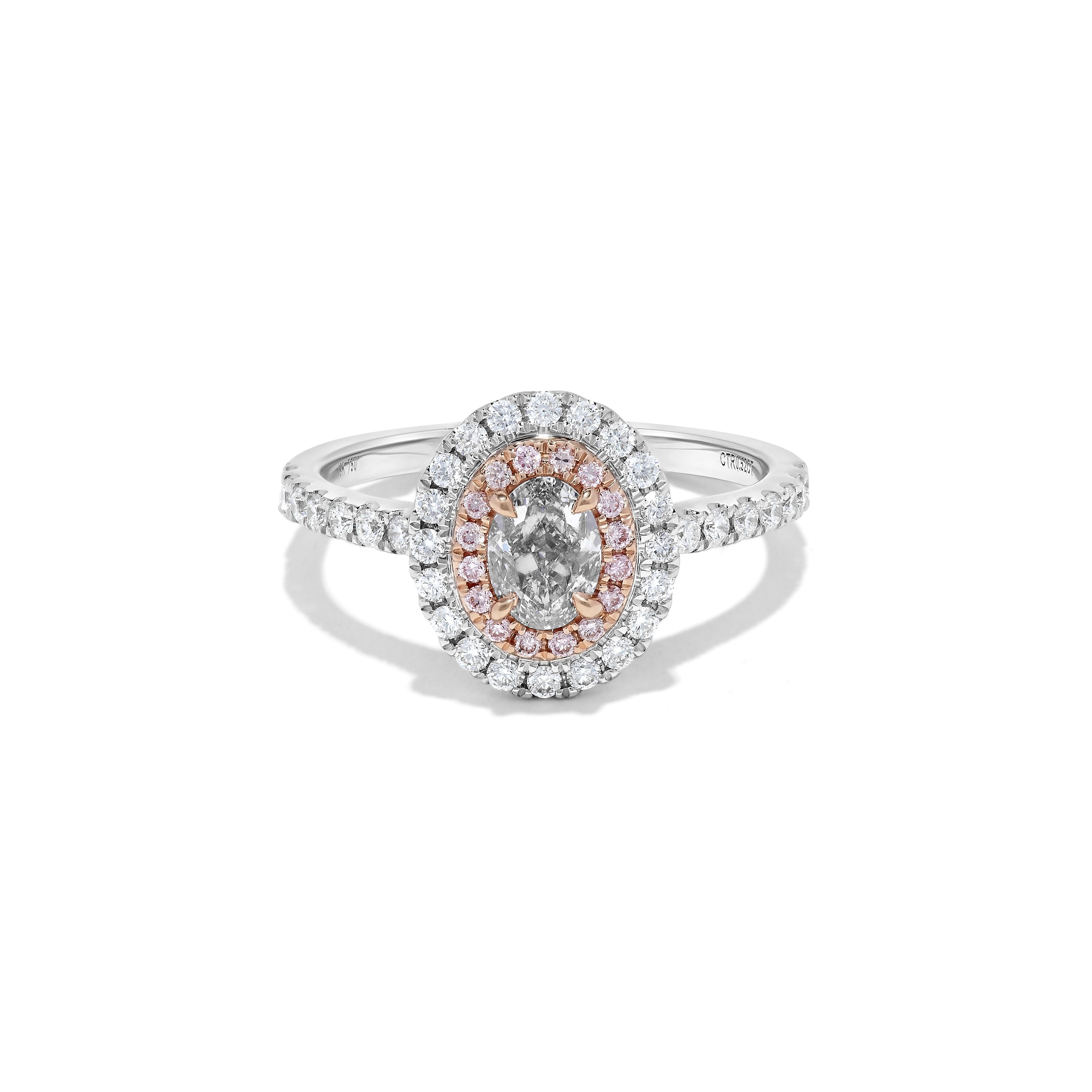GIA Pink Oval & White Diamond Ring JRP0231H
